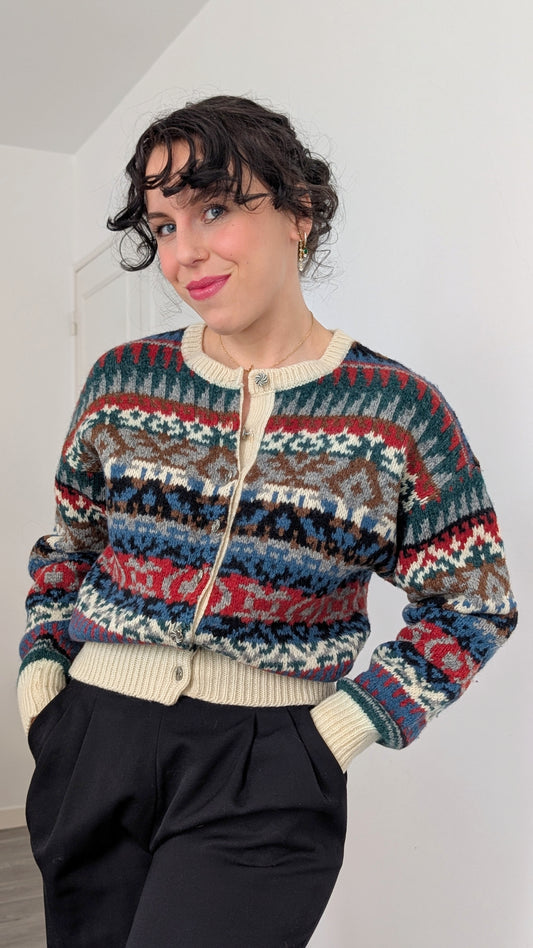 Cardigan pure laine made in France T36