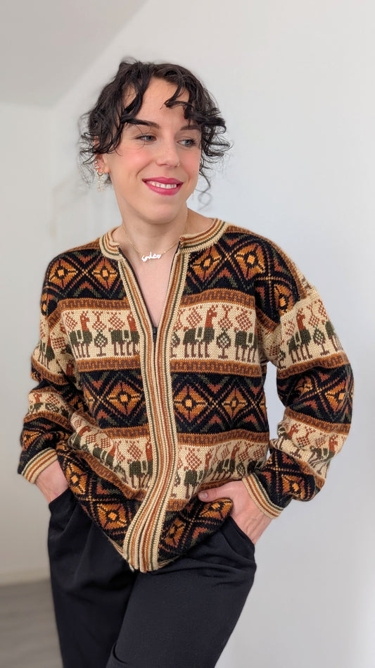 Cardigan 100% alpaca T40