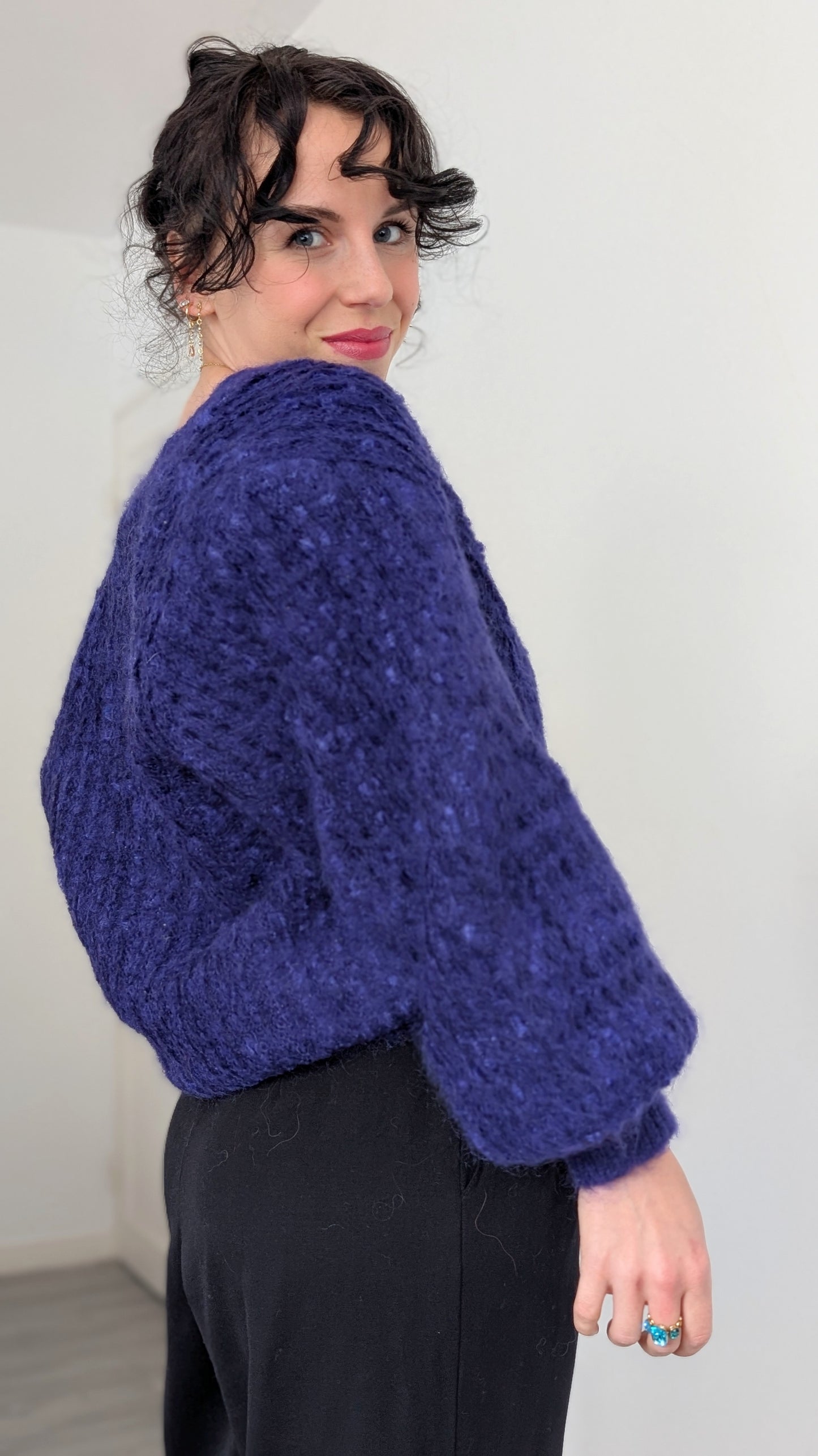 Cardigan laine et mohair 80s T40-42