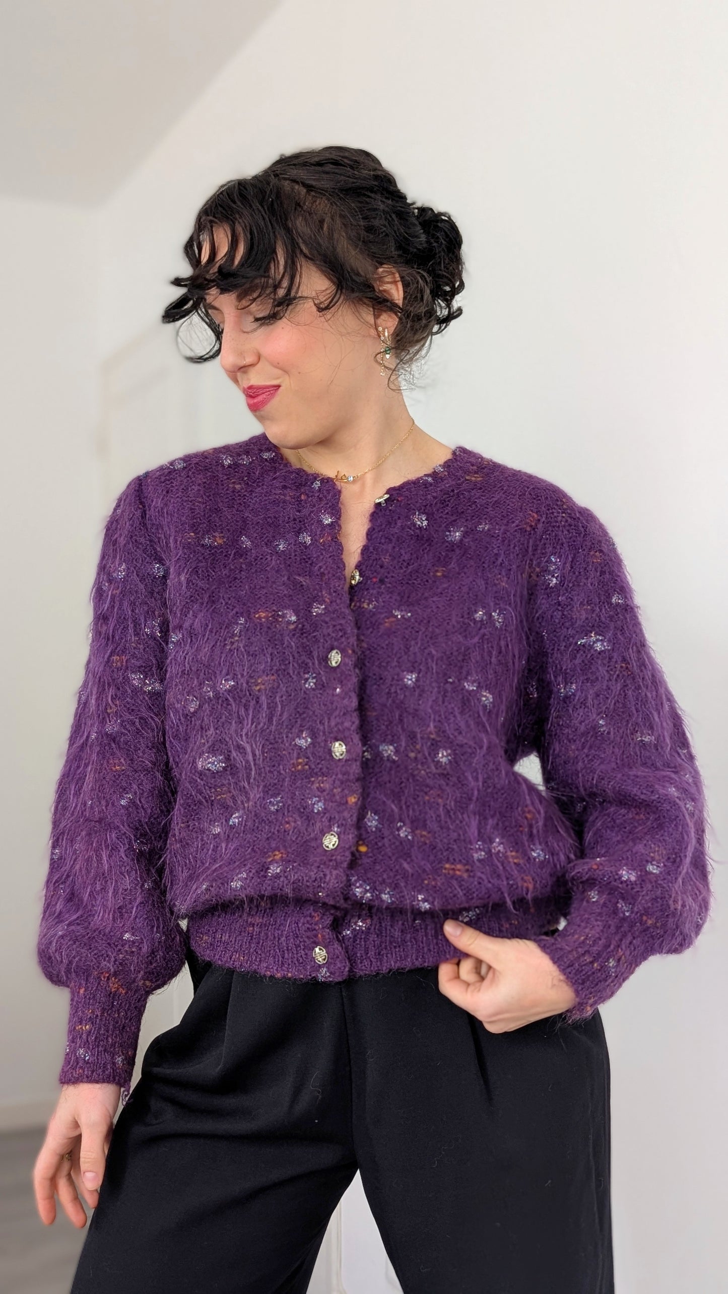 Cardigan laine 80s taille 40-42