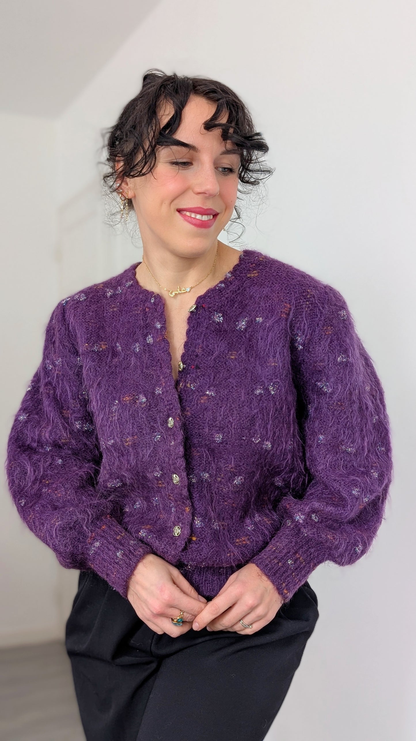 Cardigan laine 80s taille 40-42