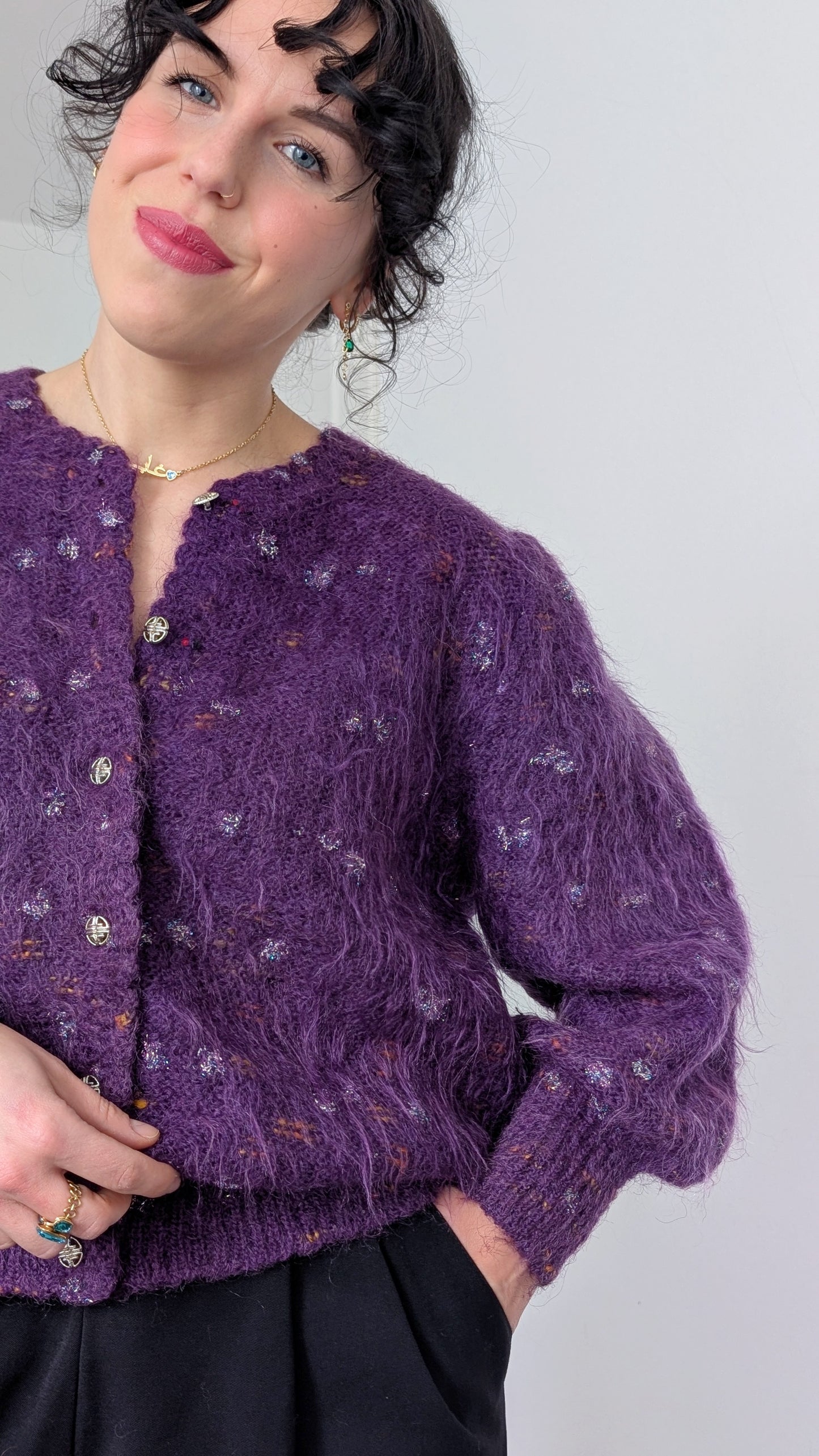 Cardigan laine 80s taille 40-42