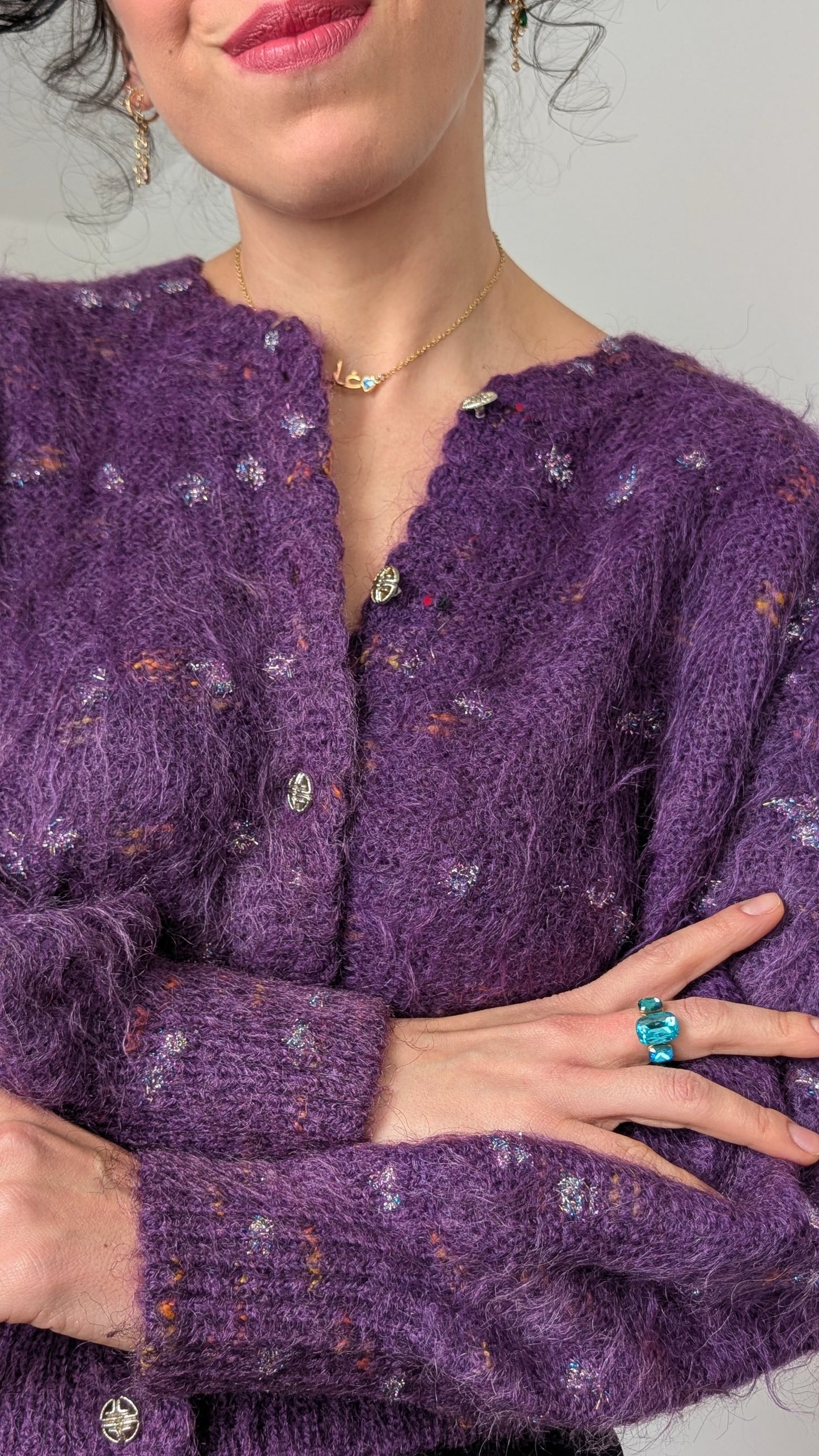 Cardigan laine 80s taille 40-42