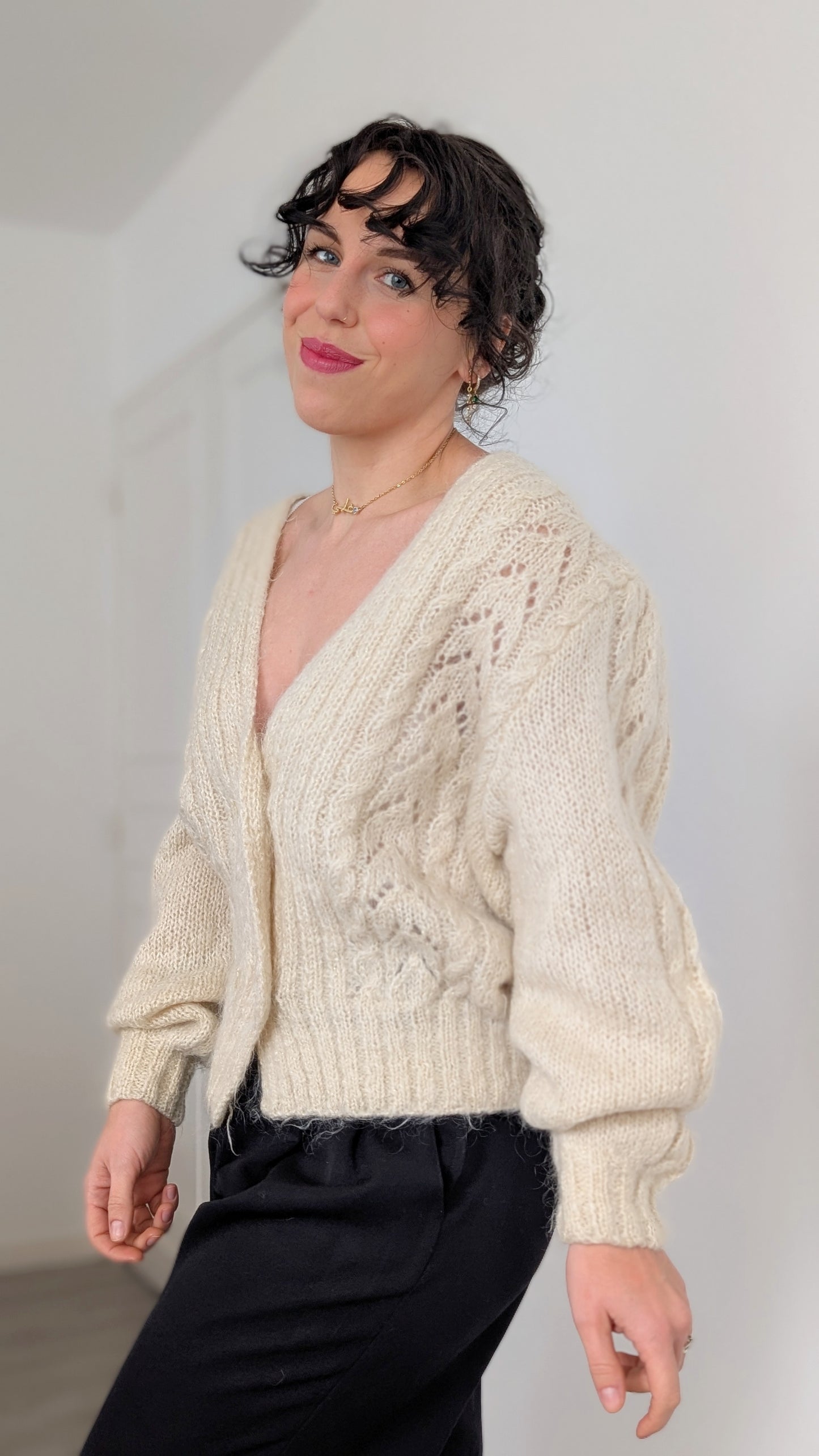 Cardigan laine et mohair T40-42