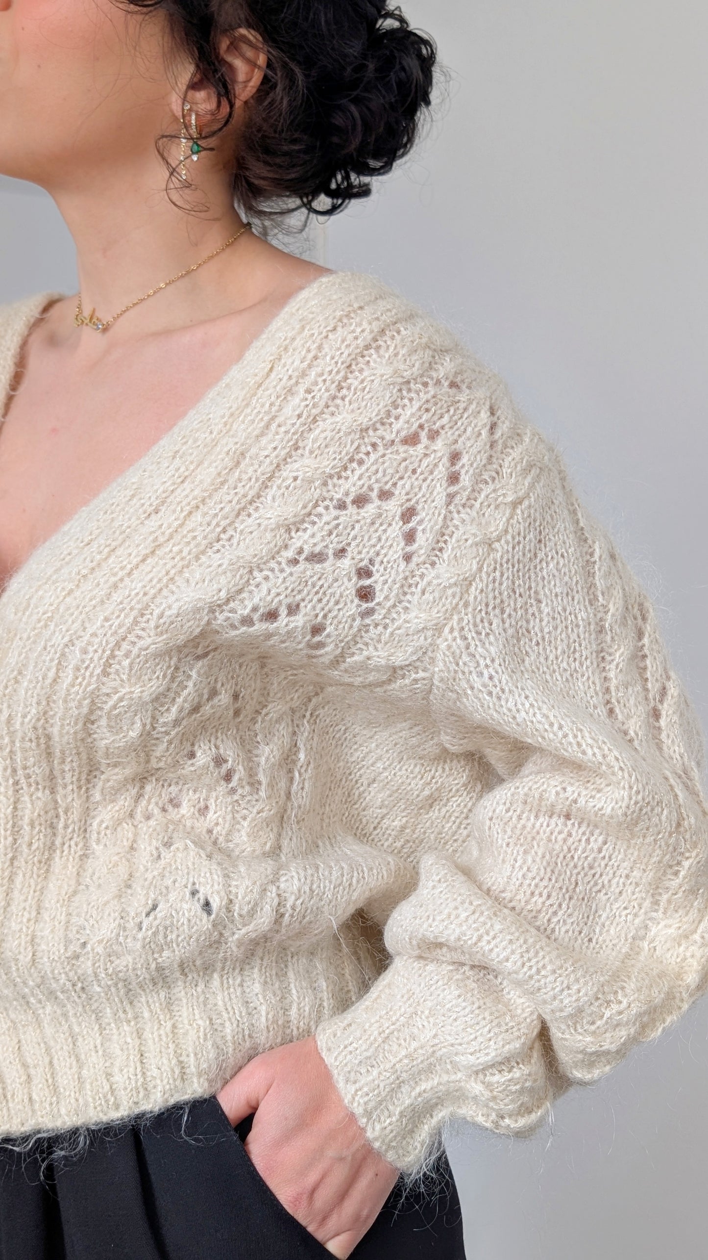 Cardigan laine et mohair T40-42