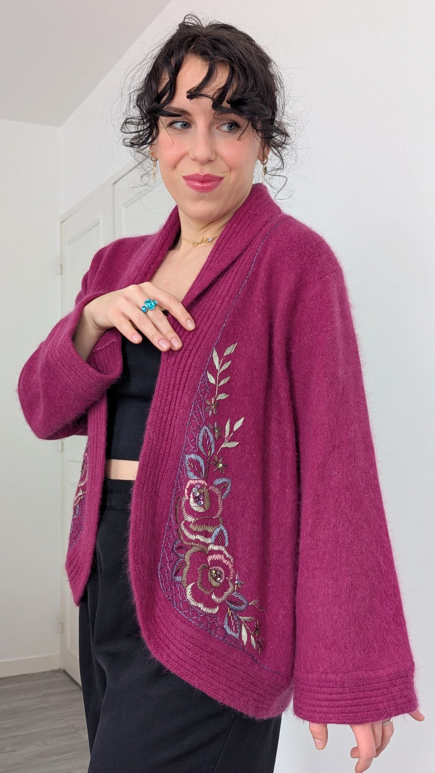 Cardigan angora taille du 34 au 42