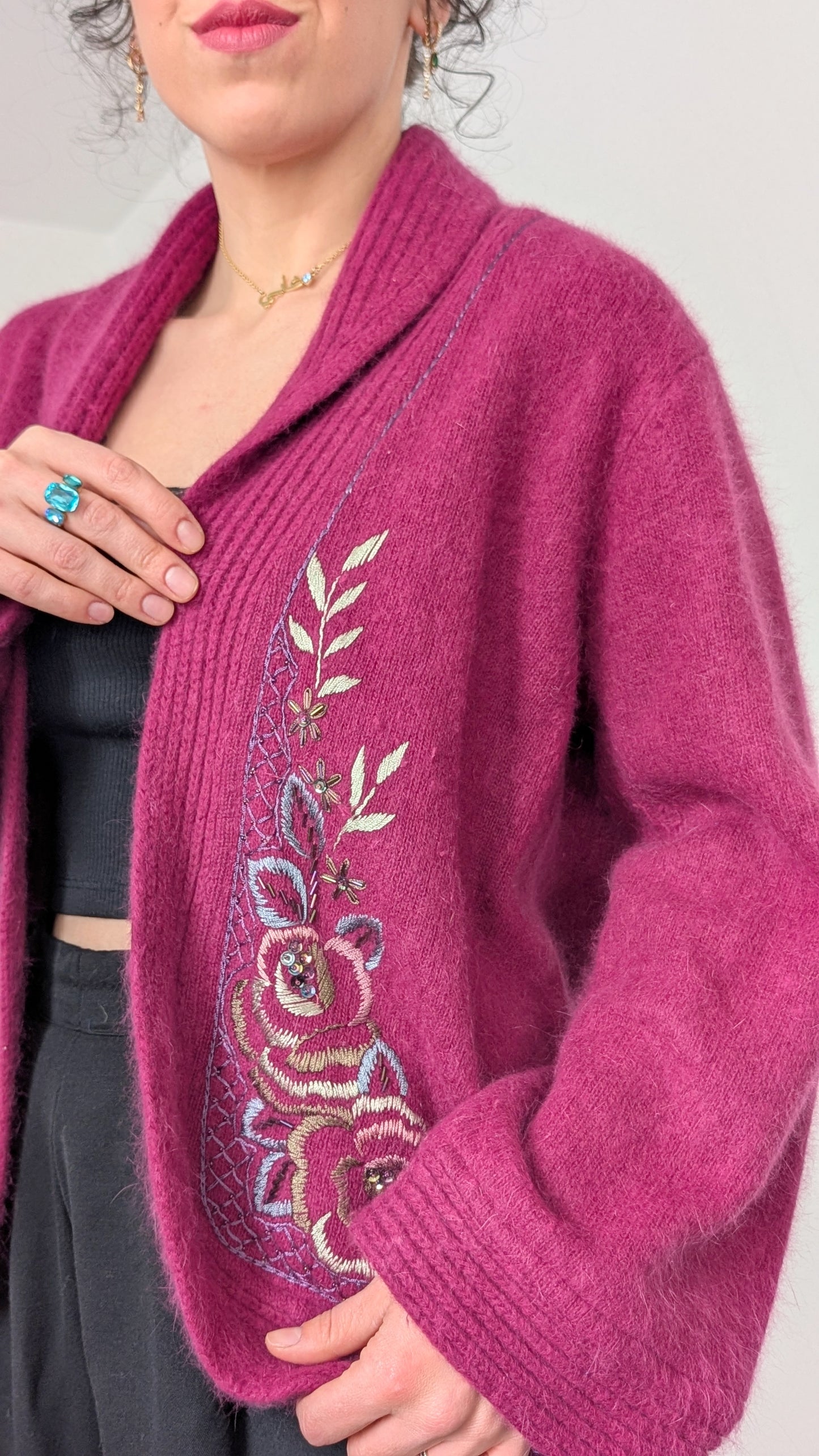 Cardigan angora taille du 34 au 42