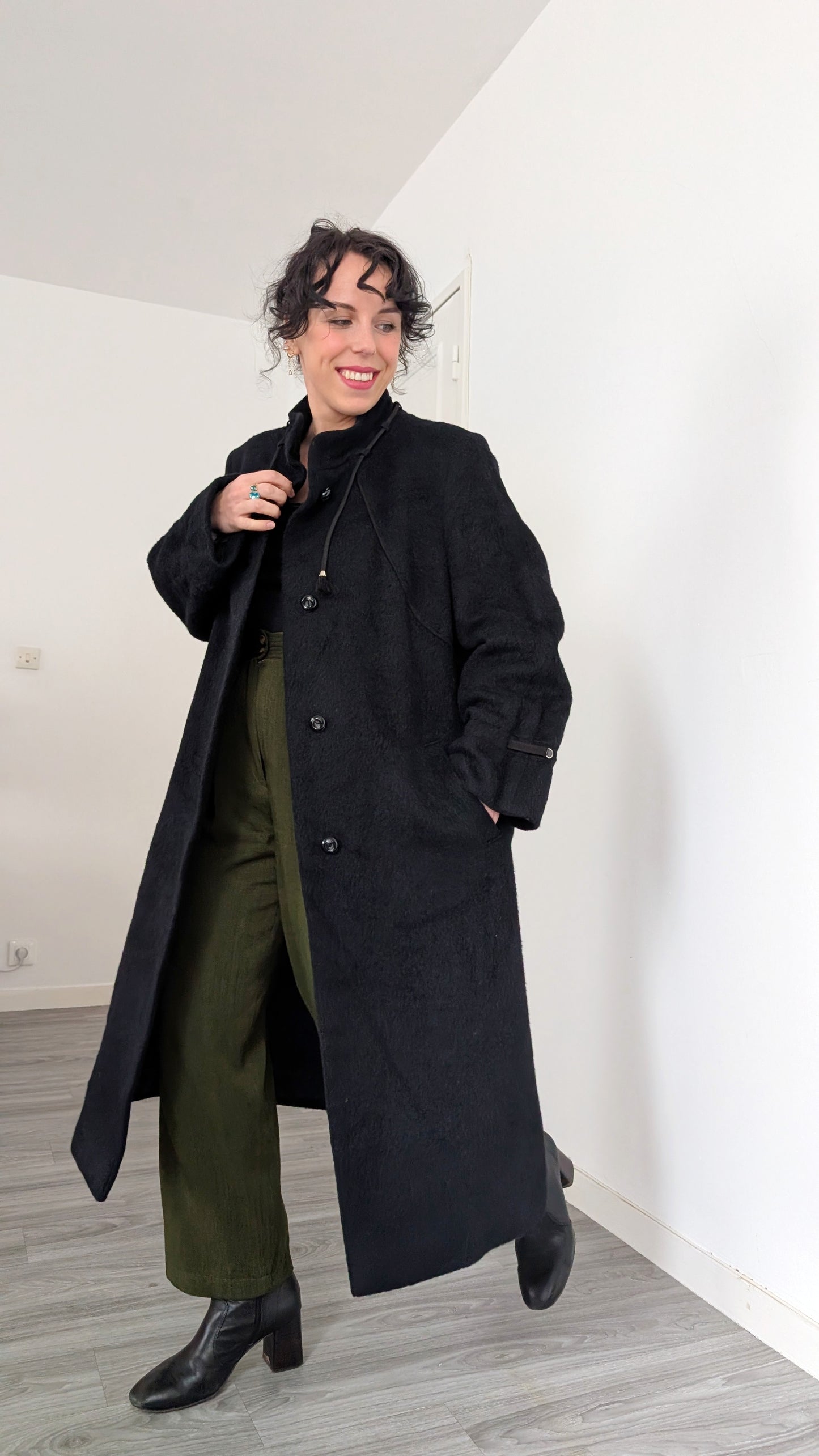 Manteau laine et mohair 70s T40-42