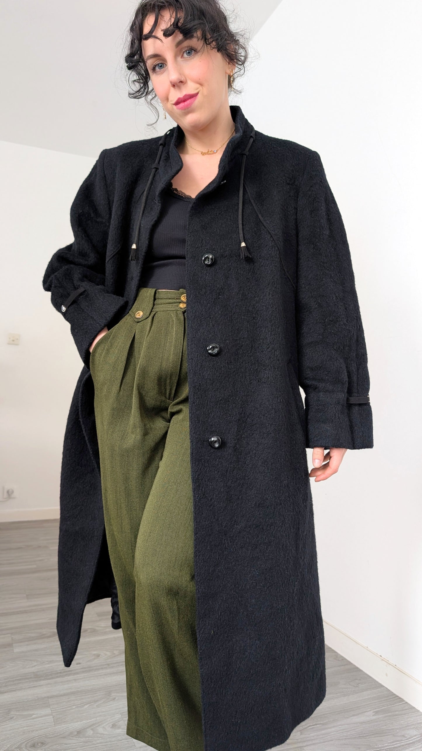 Manteau laine et mohair 70s T40-42