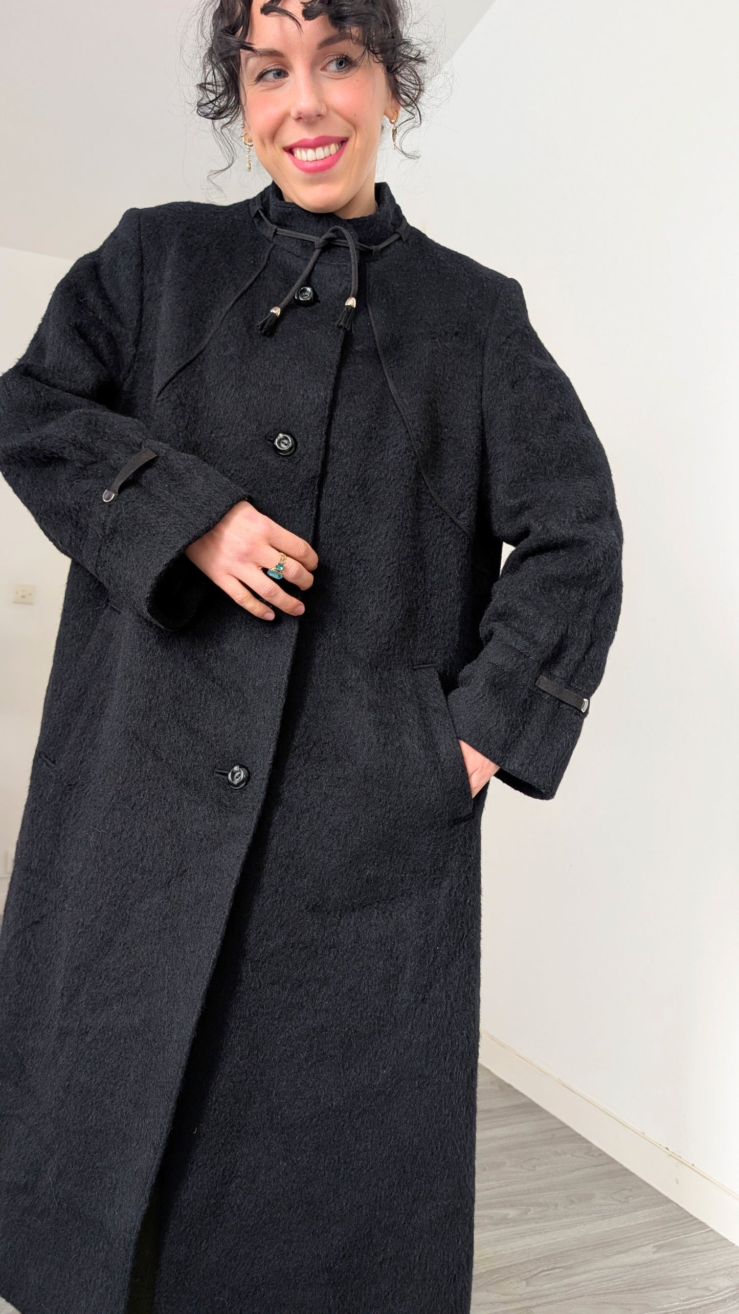 Manteau laine et mohair 70s T40-42