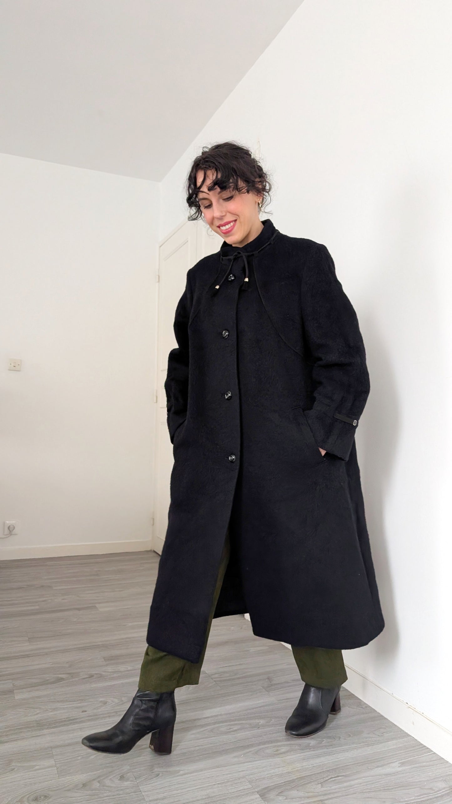 Manteau laine et mohair 70s T40-42