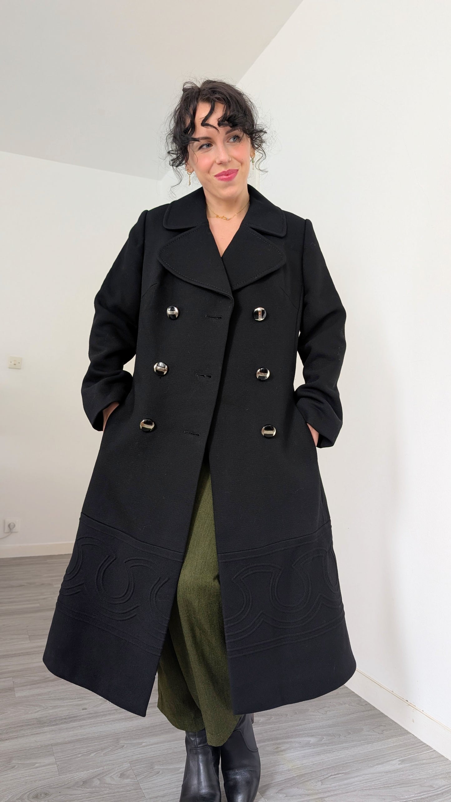 Manteau pure laine 70s T38-40