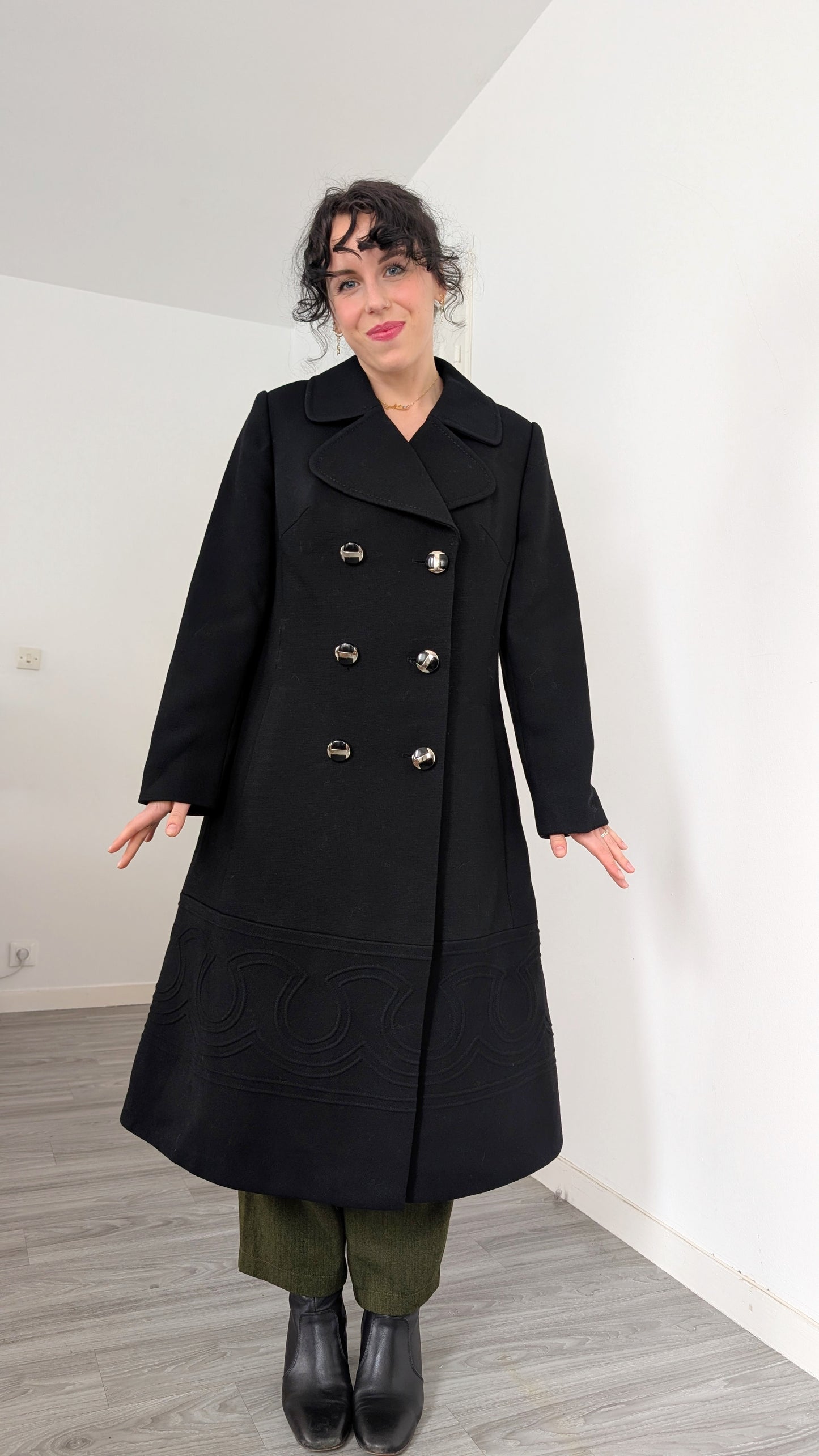 Manteau pure laine 70s T38-40