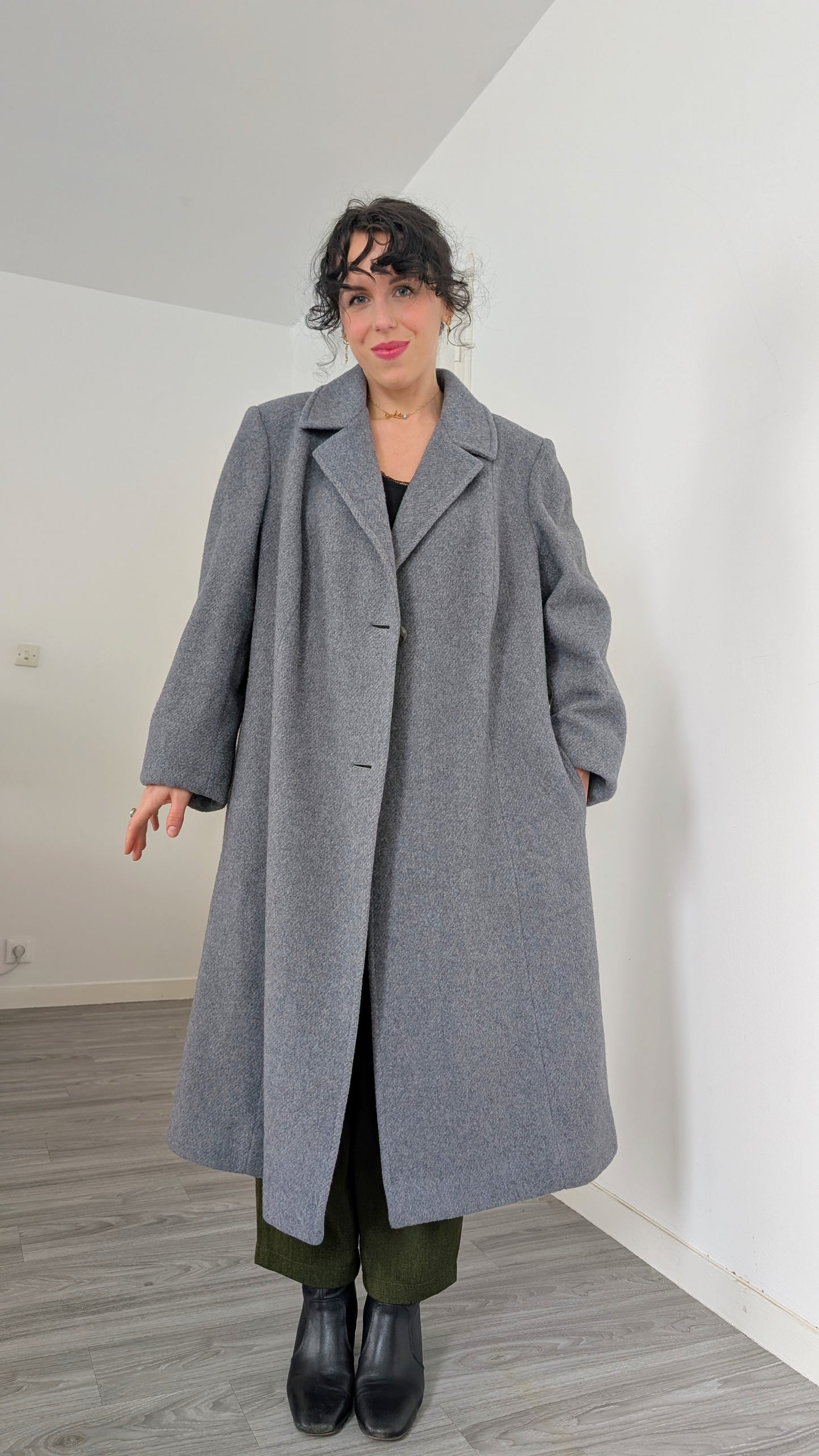 Manteau 80s laine T42-44