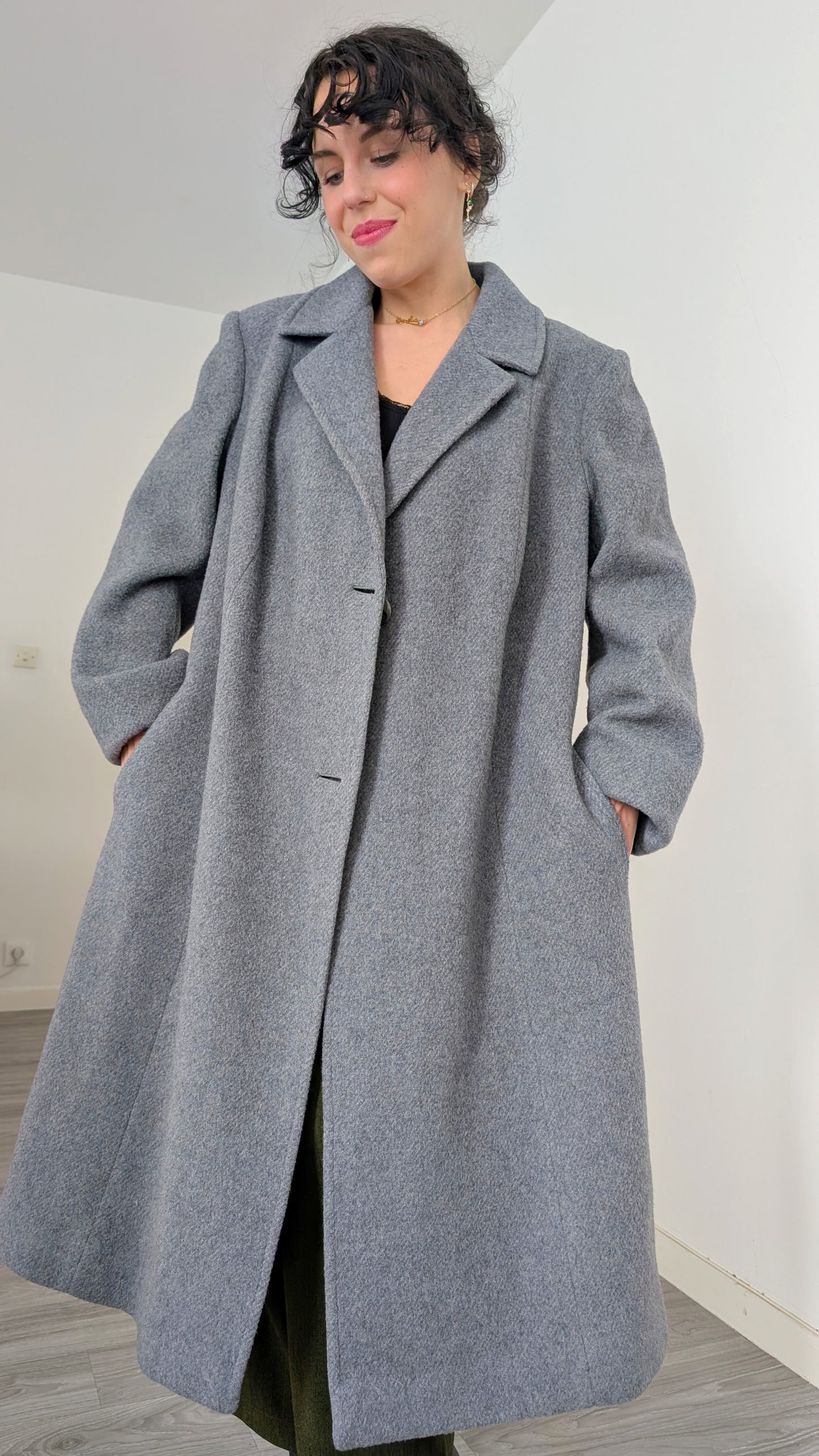 Manteau 80s laine T42-44