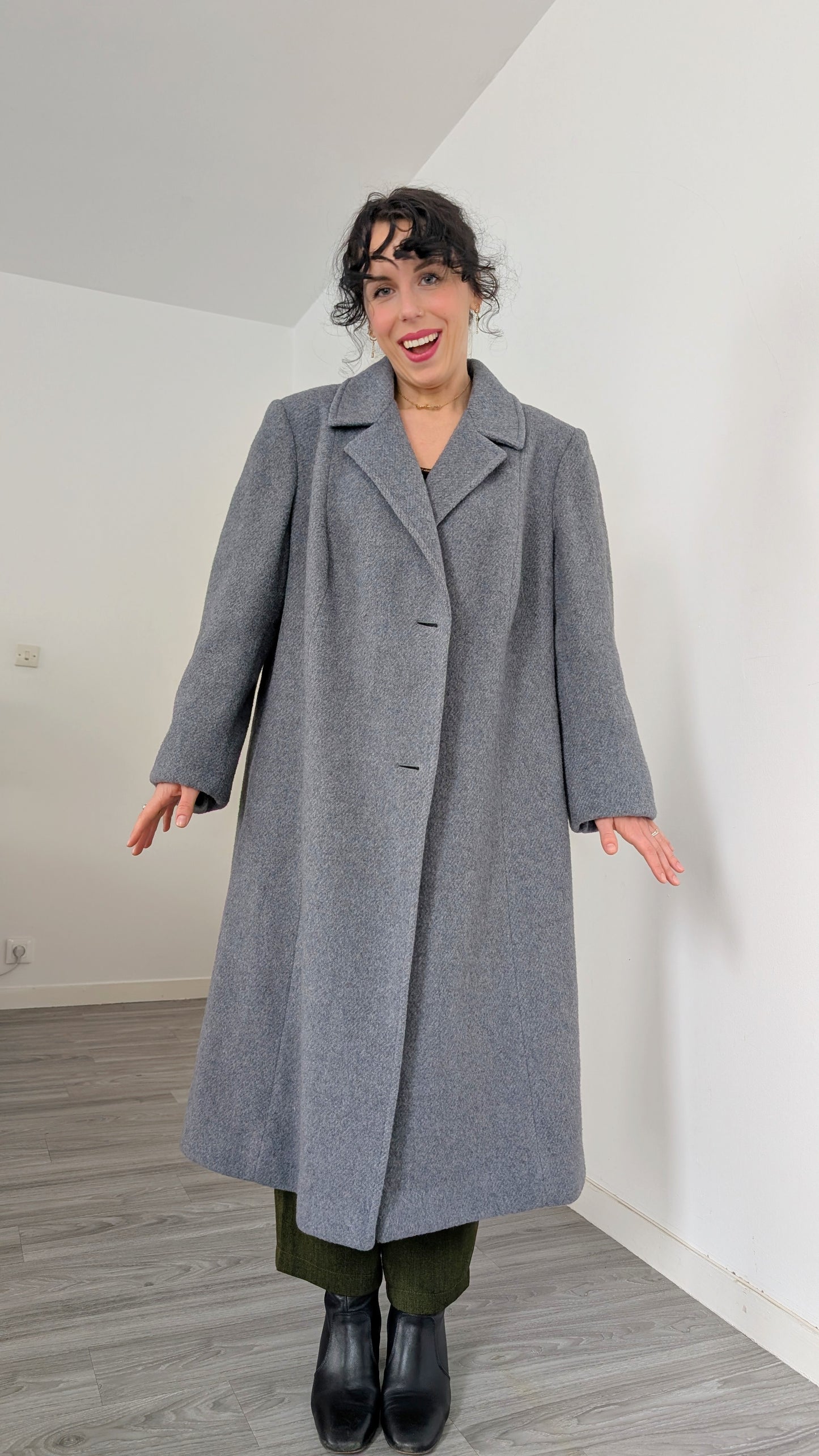 Manteau 80s laine T42-44