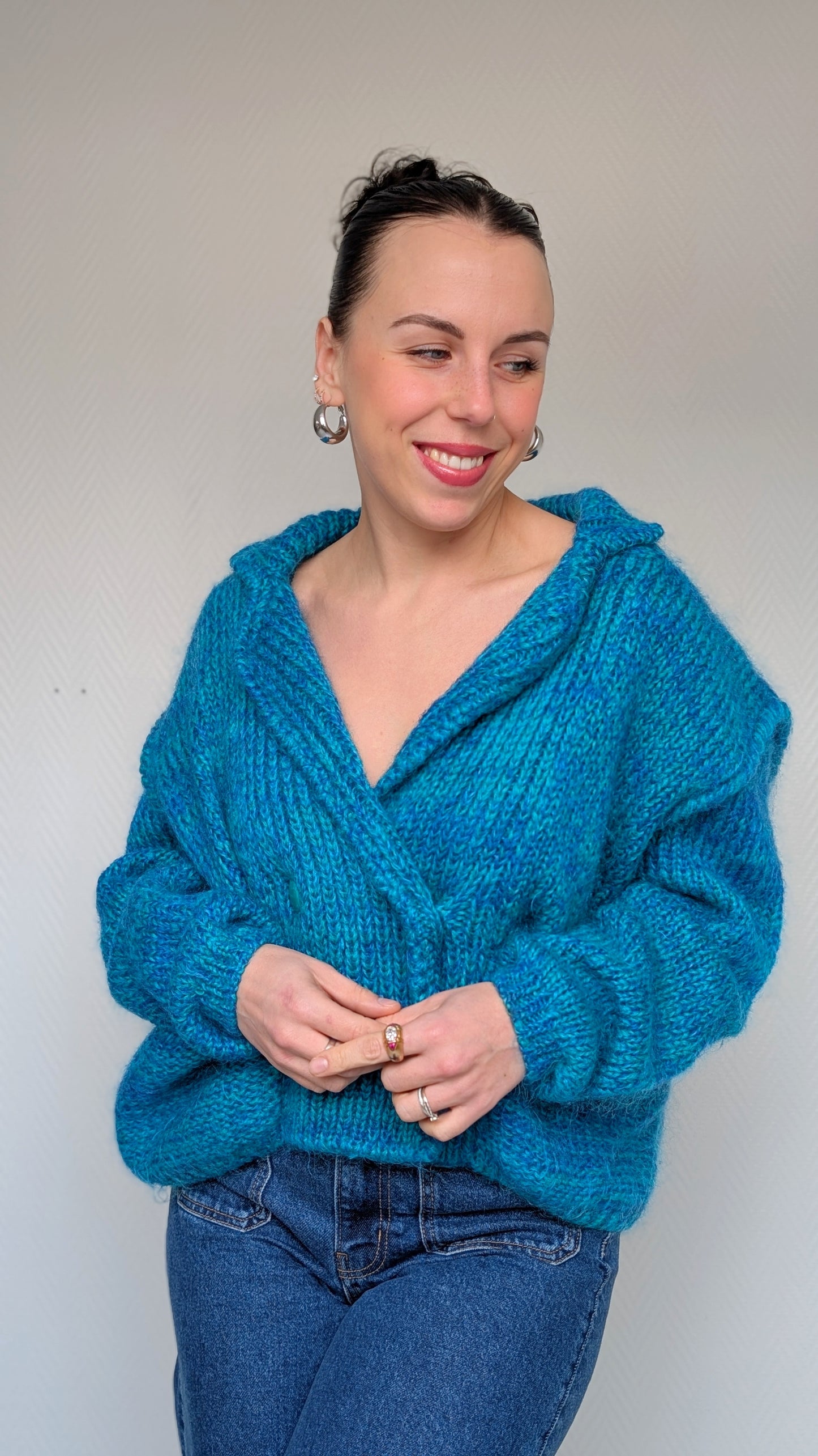 Cardigan ample mohair T40-42