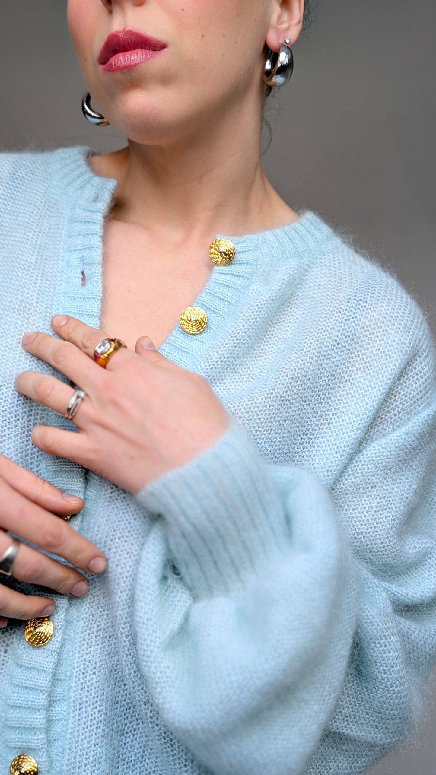 Cardigan super kid mohair 80s du 34 au 44