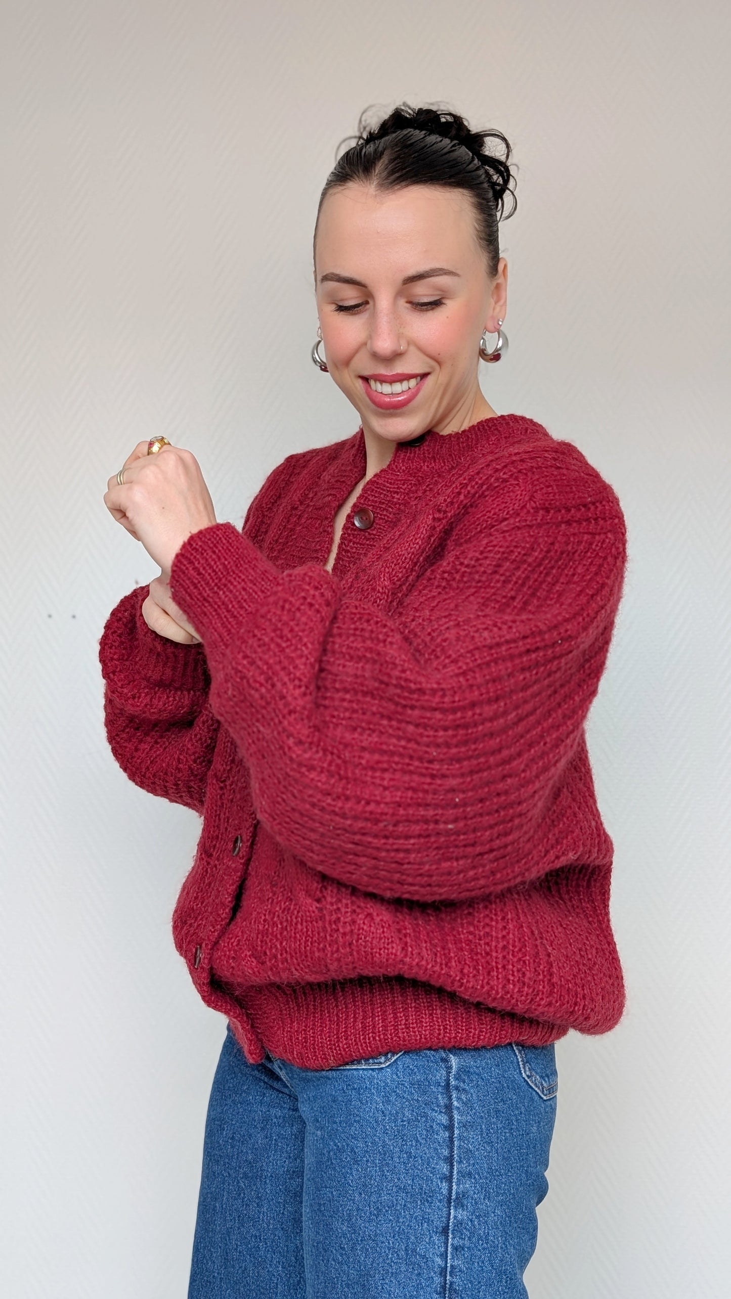 Cardigan 80s laine T40-42