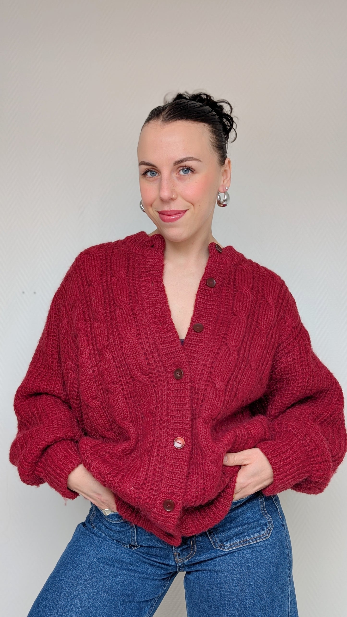 Cardigan 80s laine T40-42