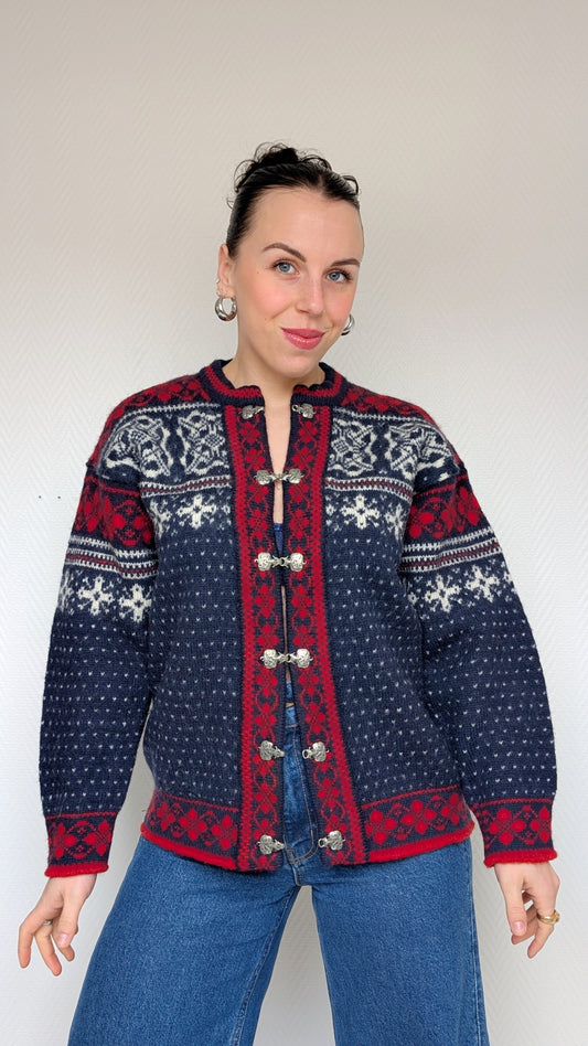 Cardigan norvégien laine T36