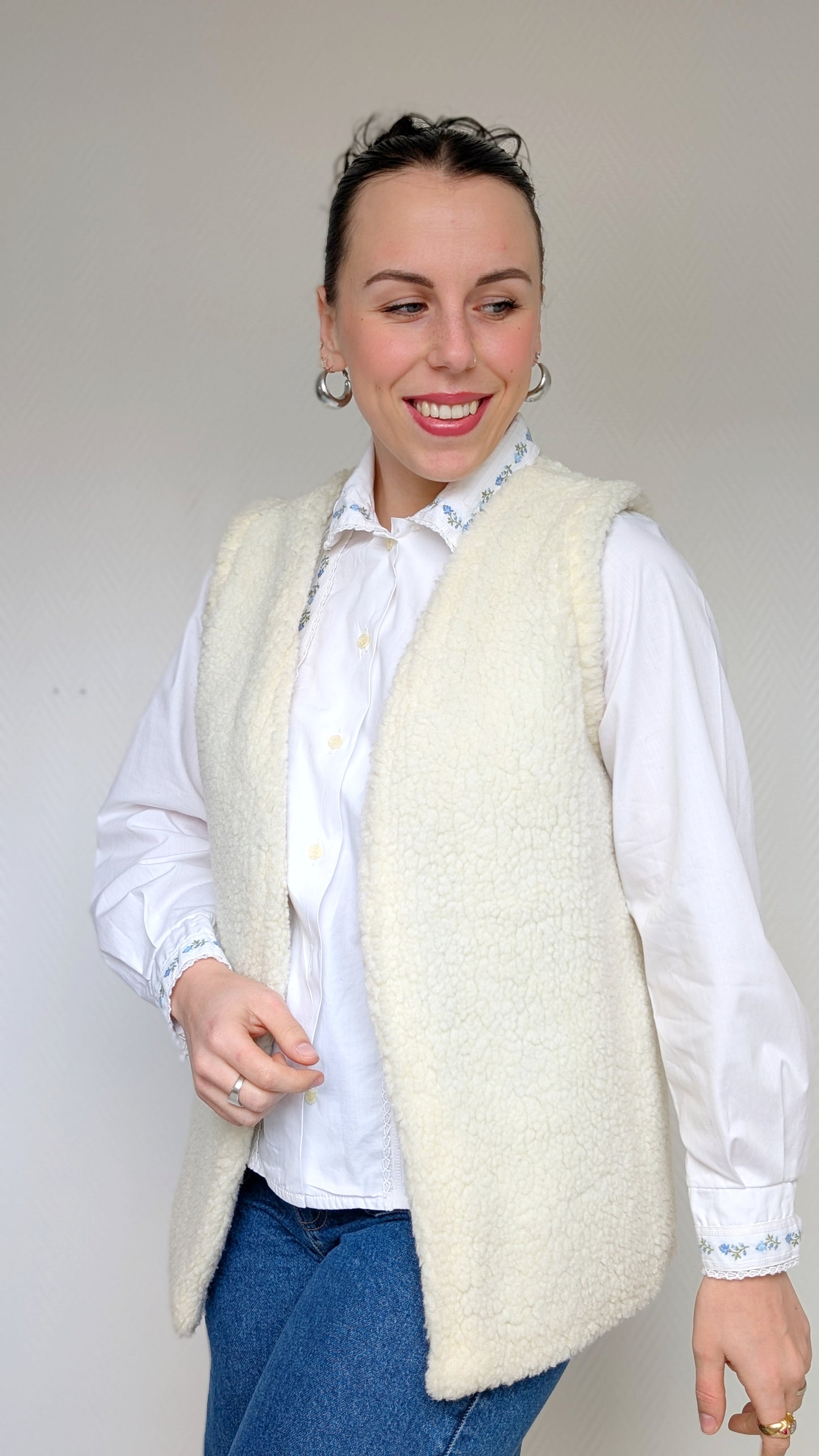 Veste sans manches faite main T 36-38