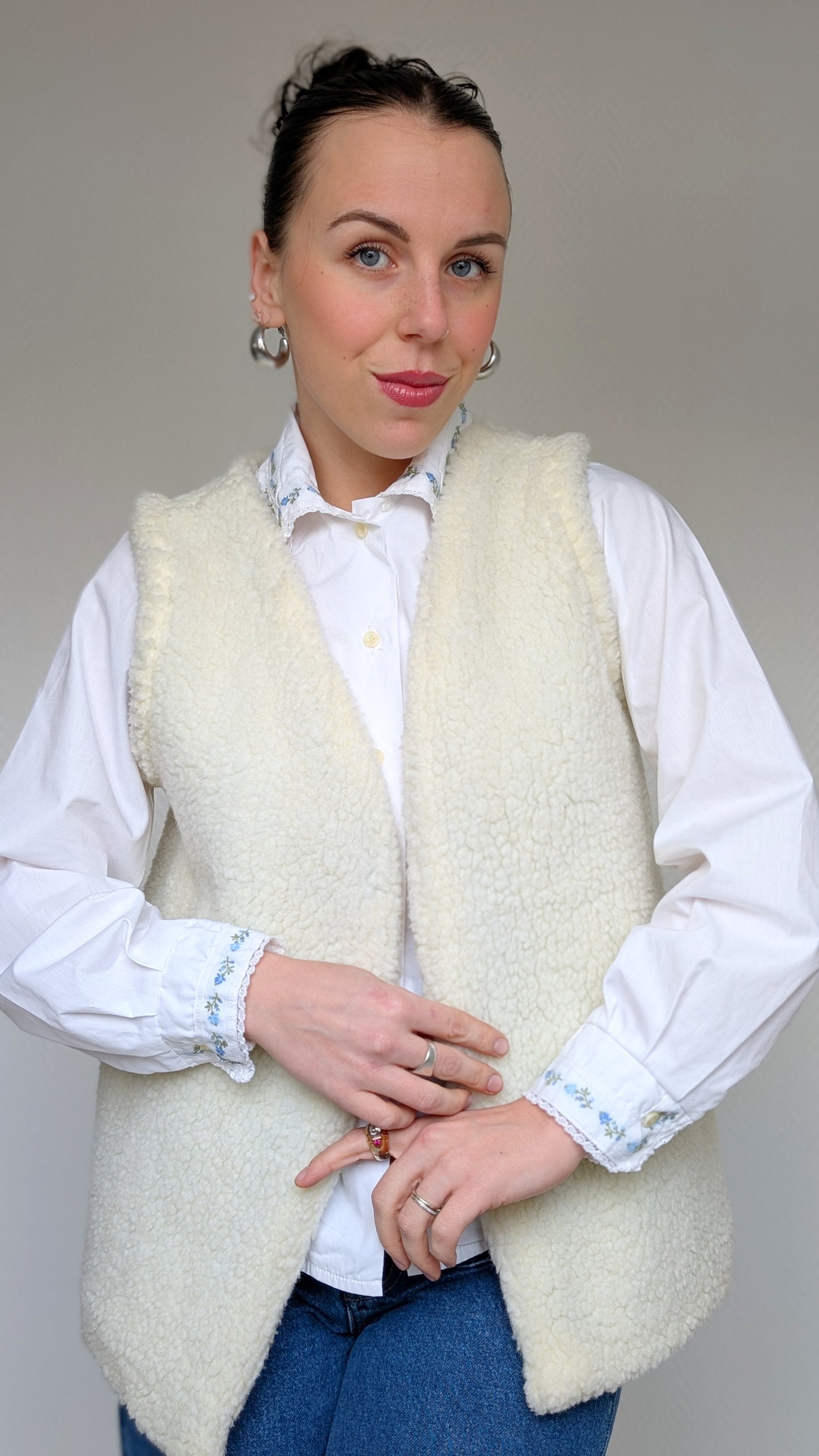 Veste sans manches faite main T 36-38