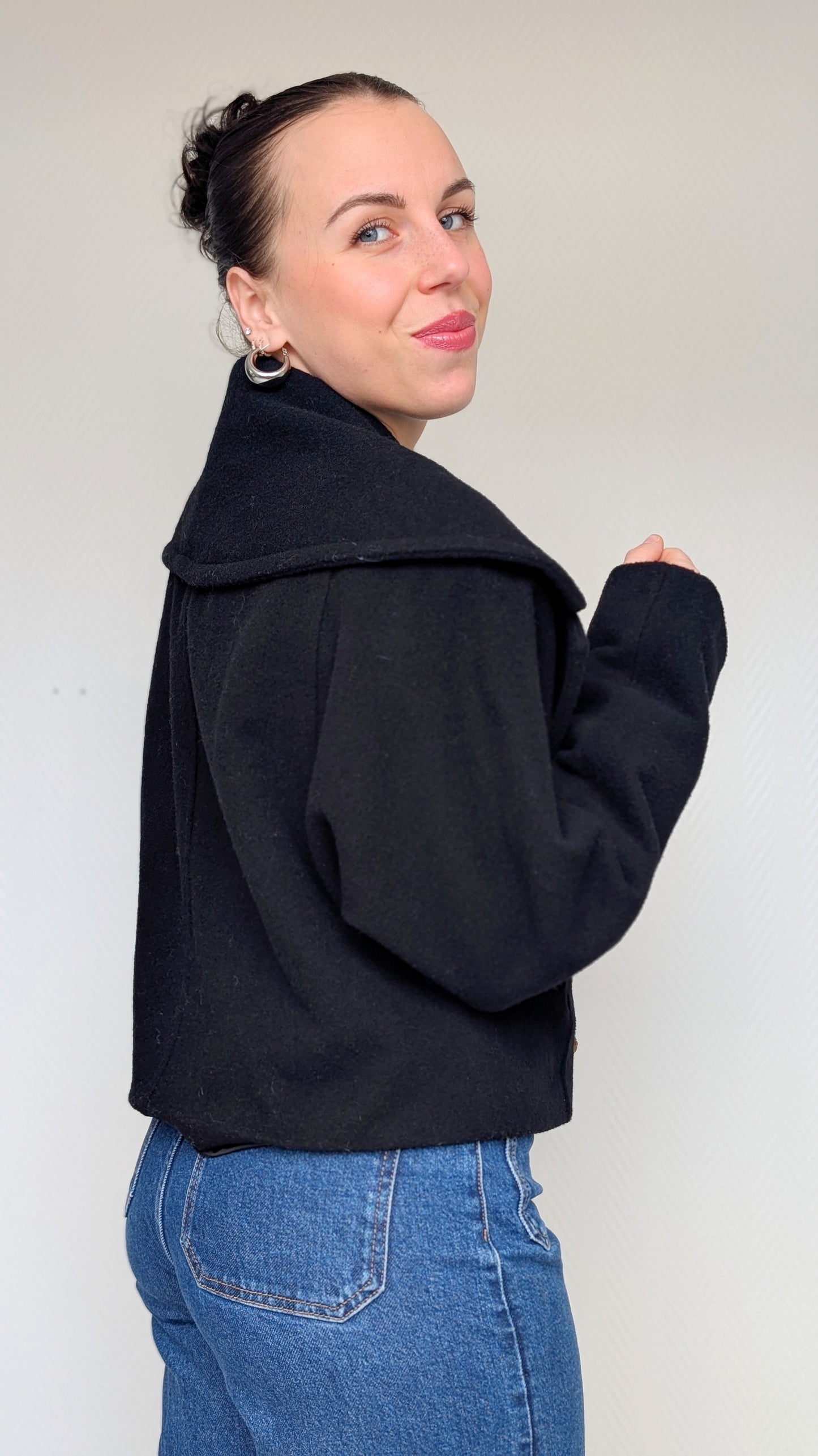 Manteau court laine T38-40