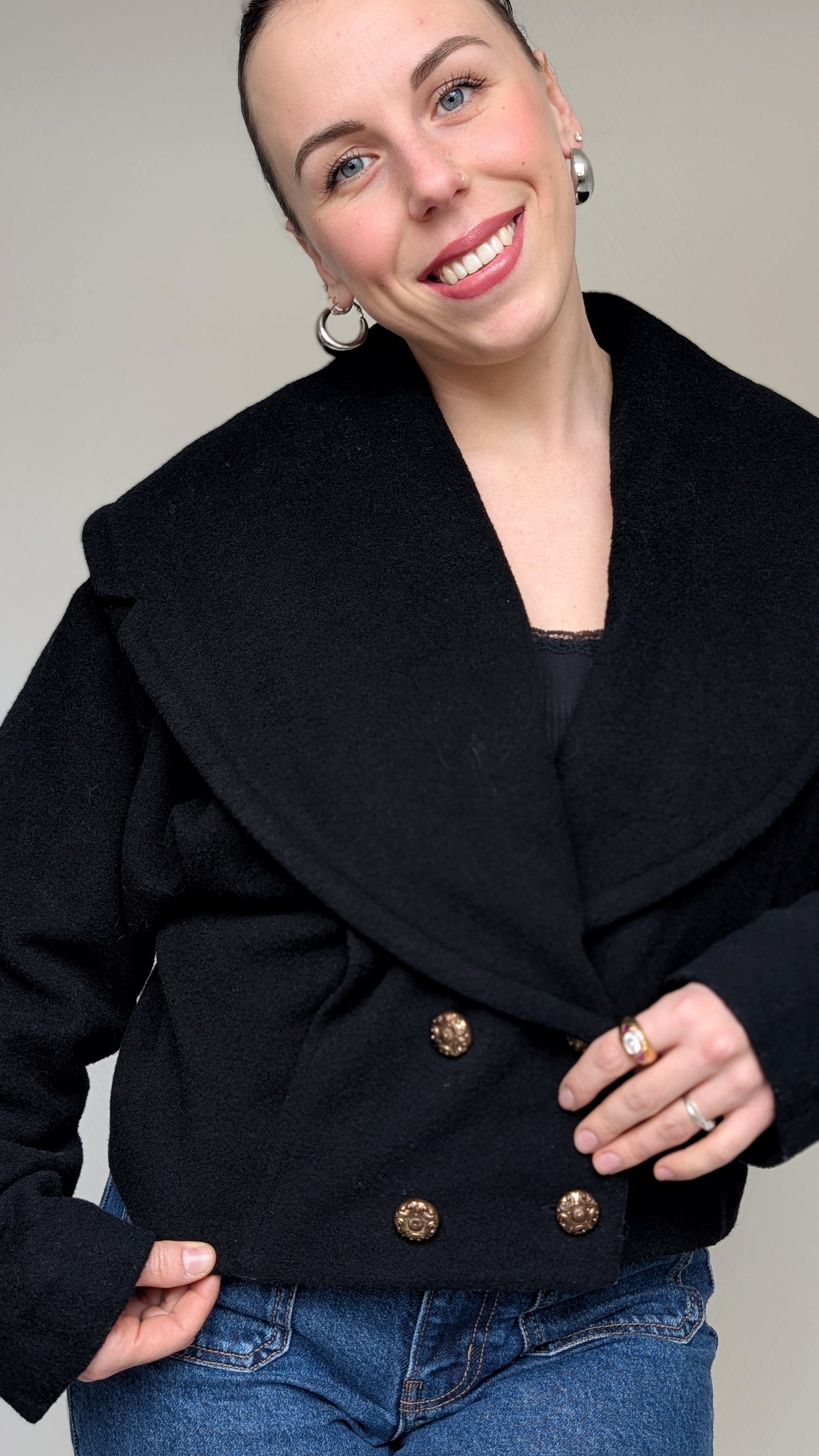 Manteau court laine T38-40