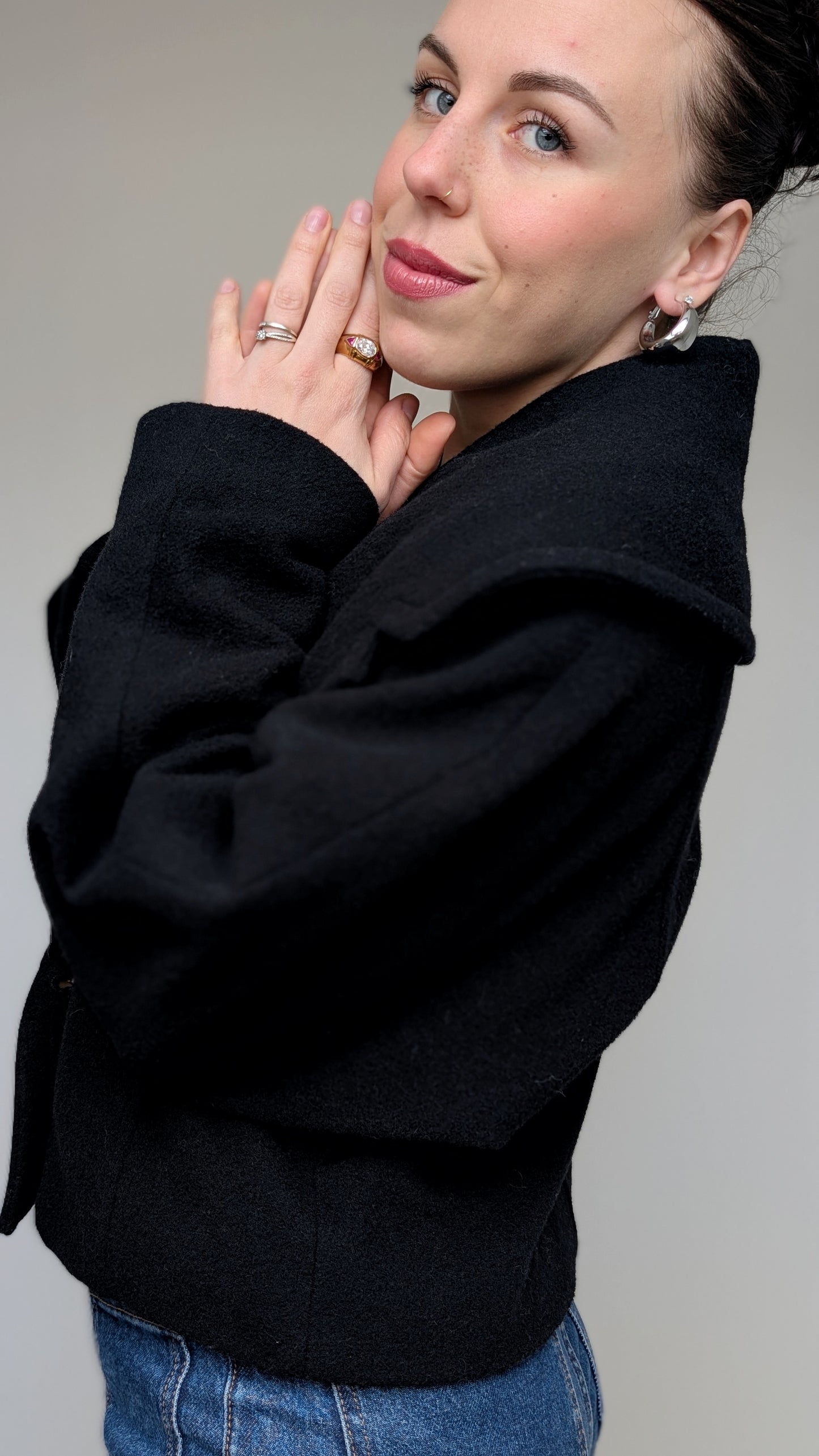 Manteau court laine T38-40