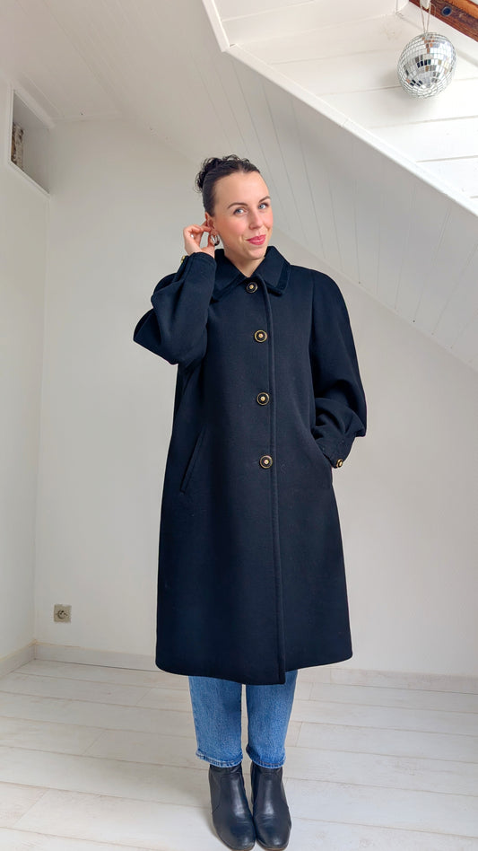 Manteau 80s laine et cachemire T40-42