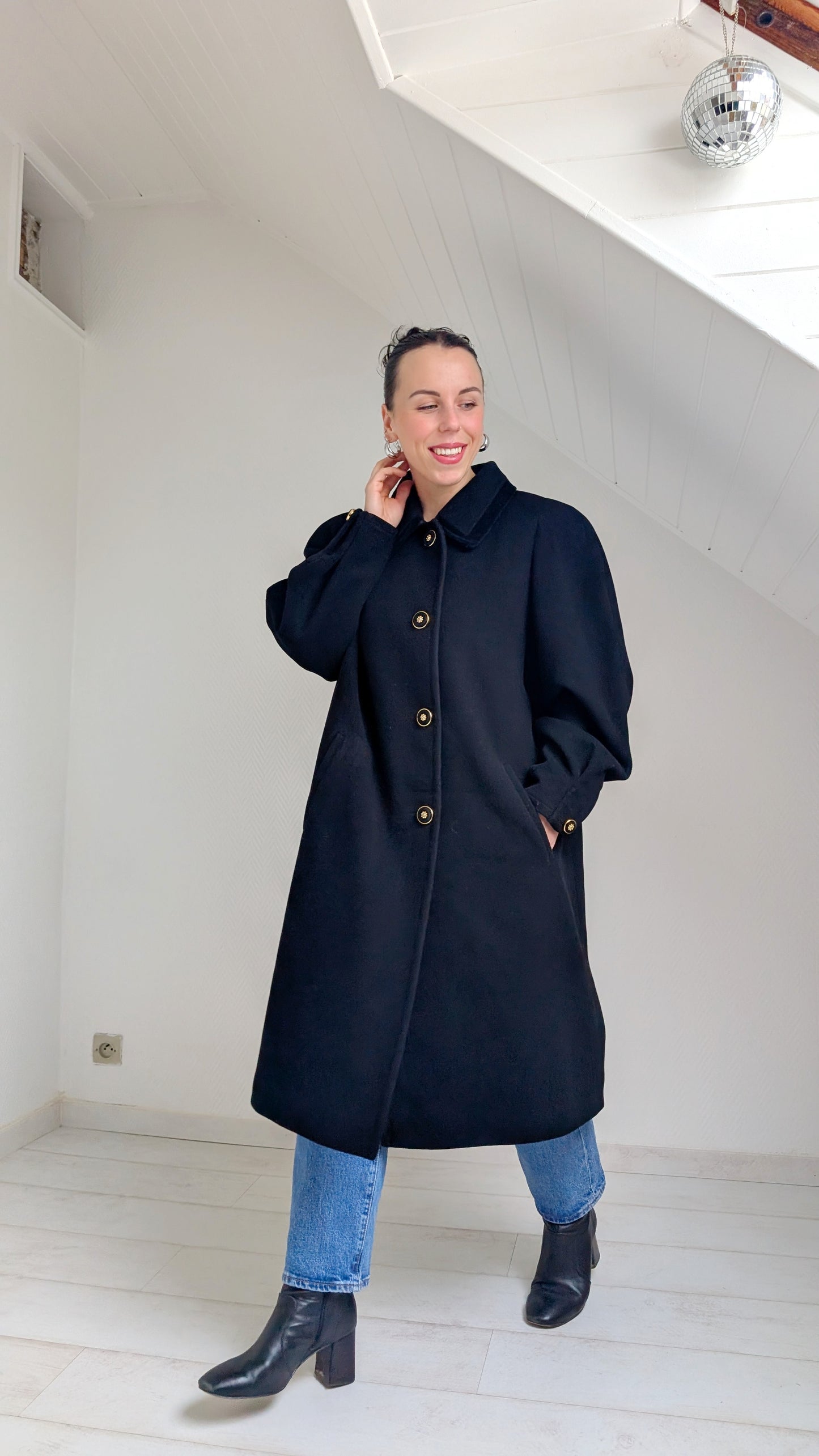 Manteau 80s laine et cachemire T40-42