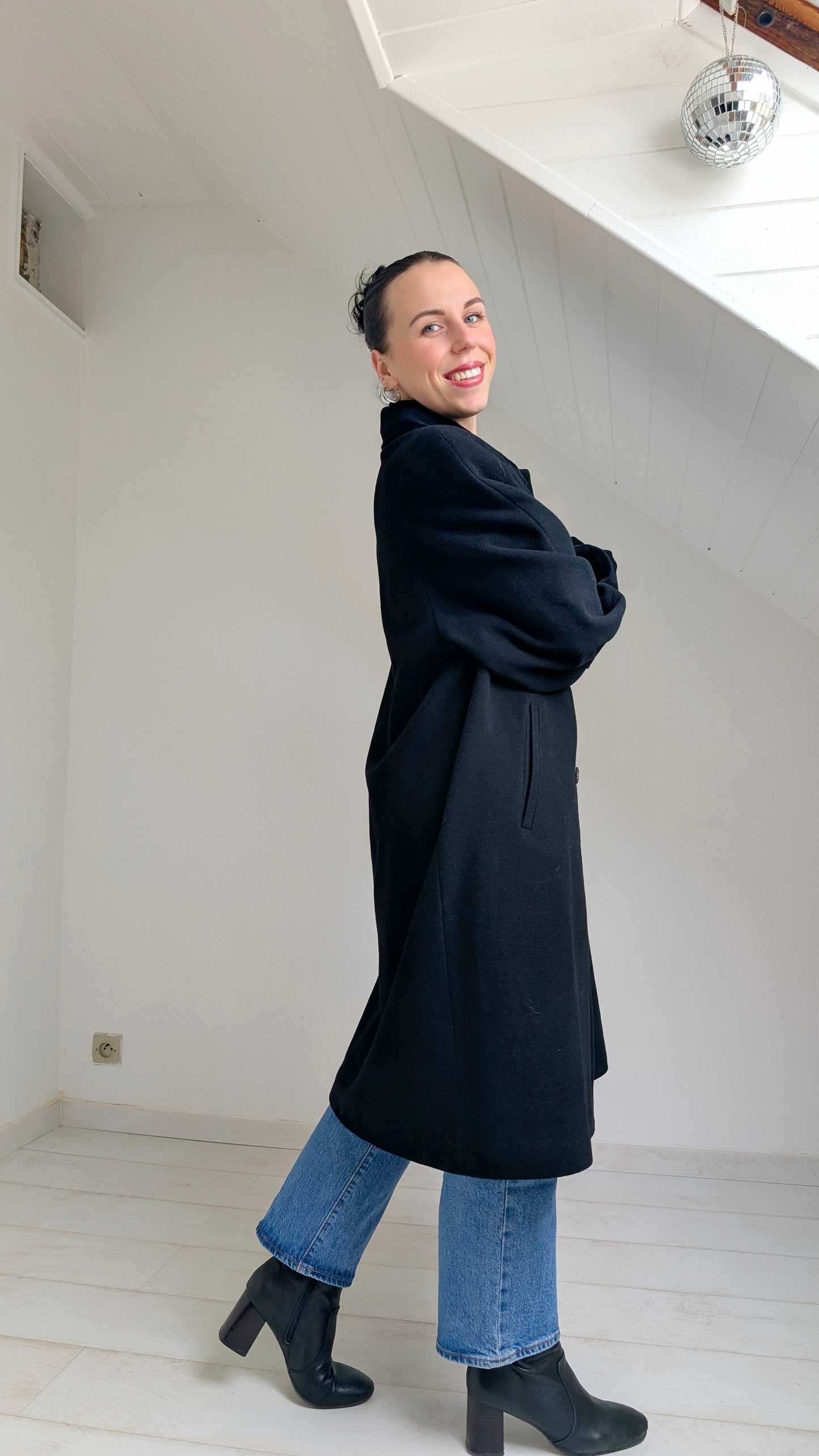 Manteau 80s laine et cachemire T40-42