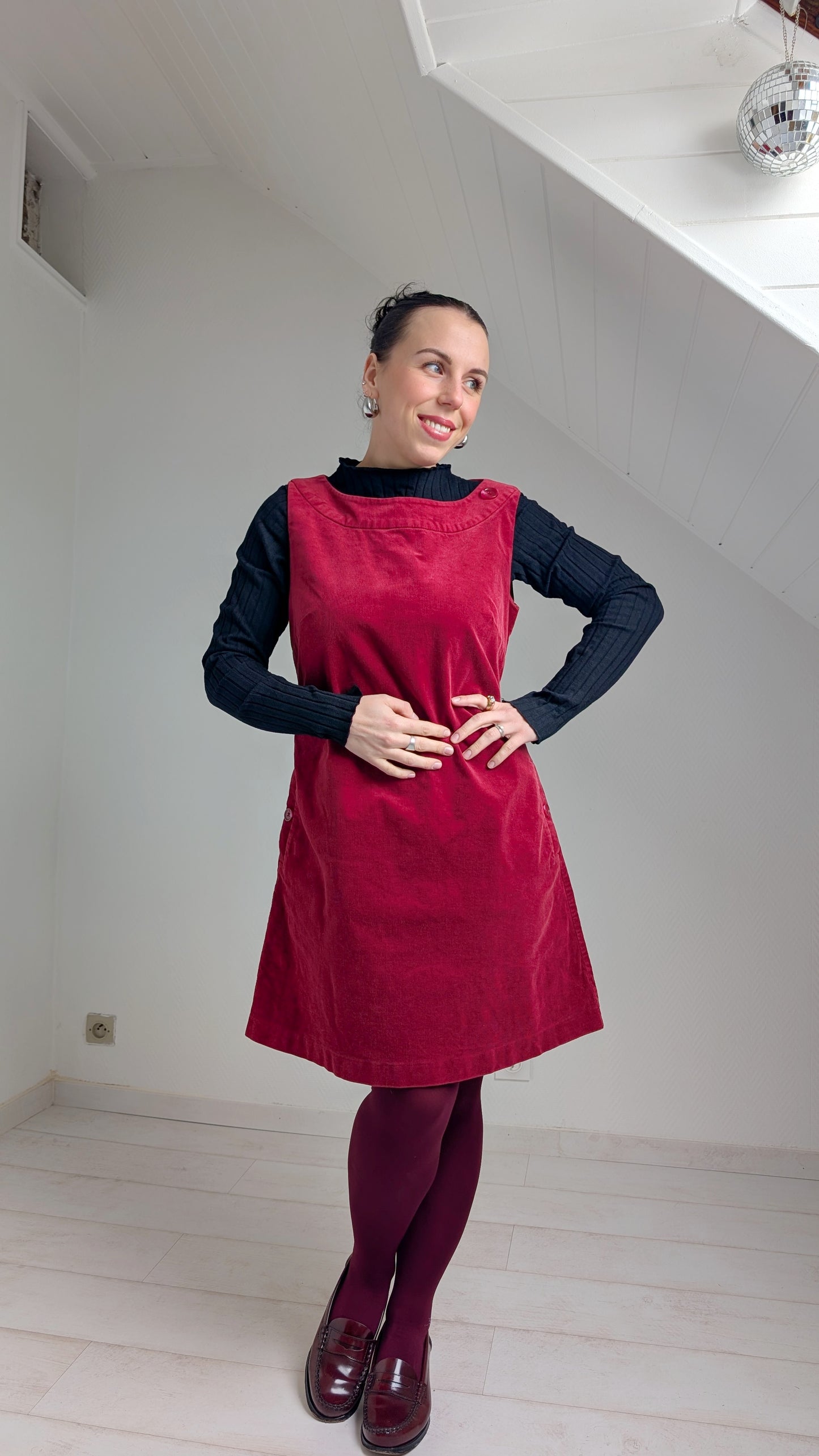 Robe velours Laura Ashley T40