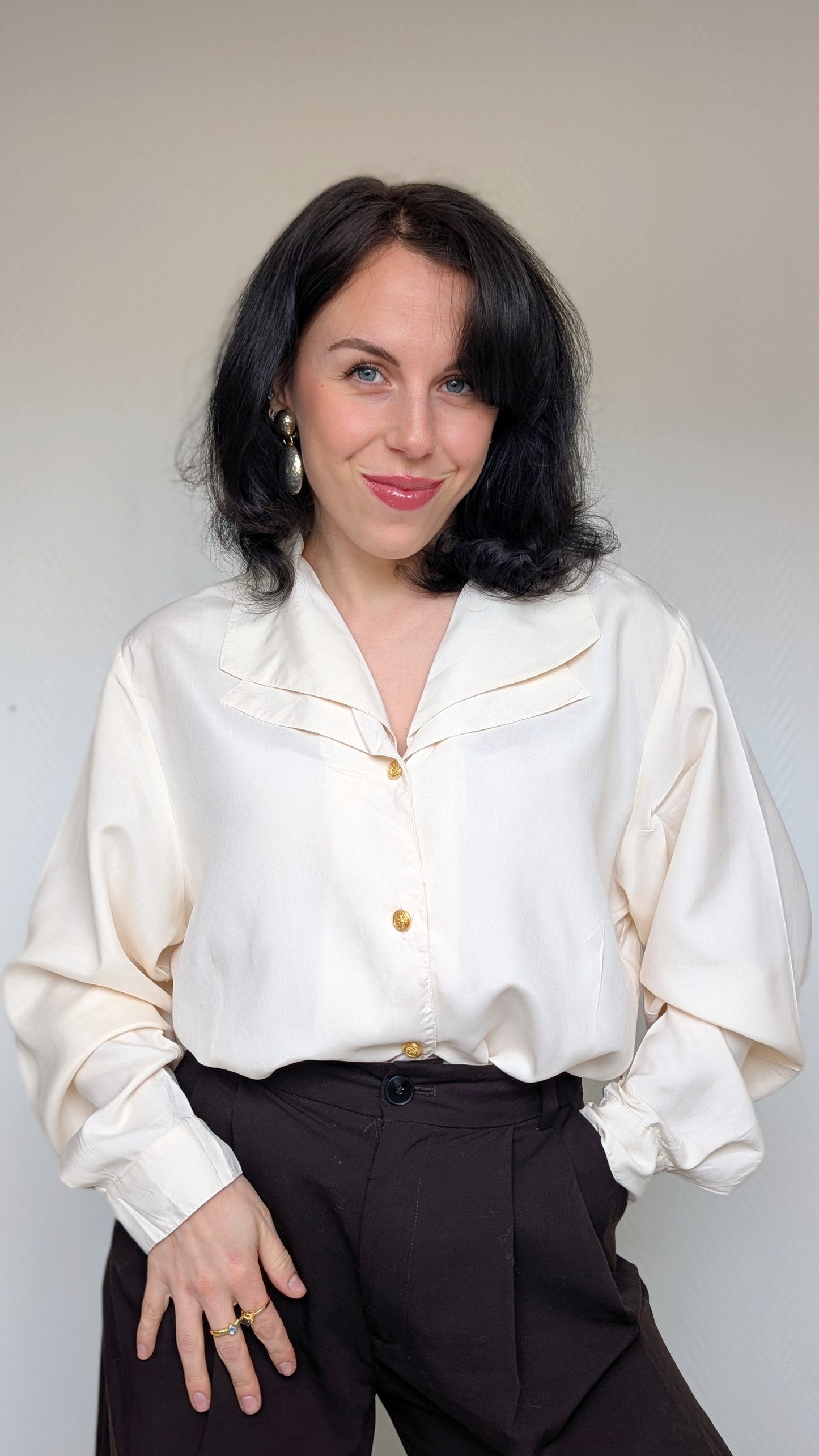 Blouse soie 80s T42-44