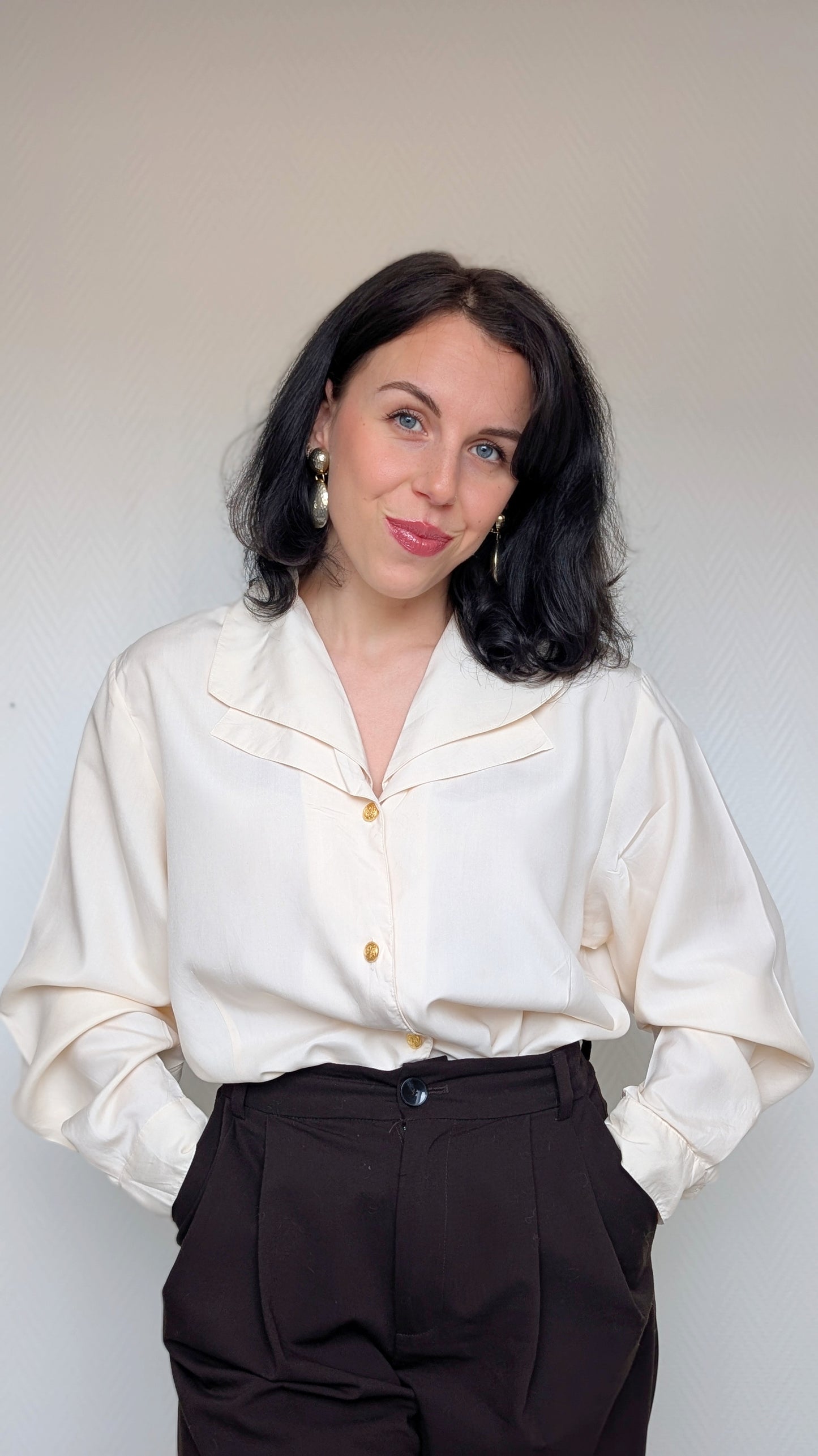 Blouse soie 80s T42-44