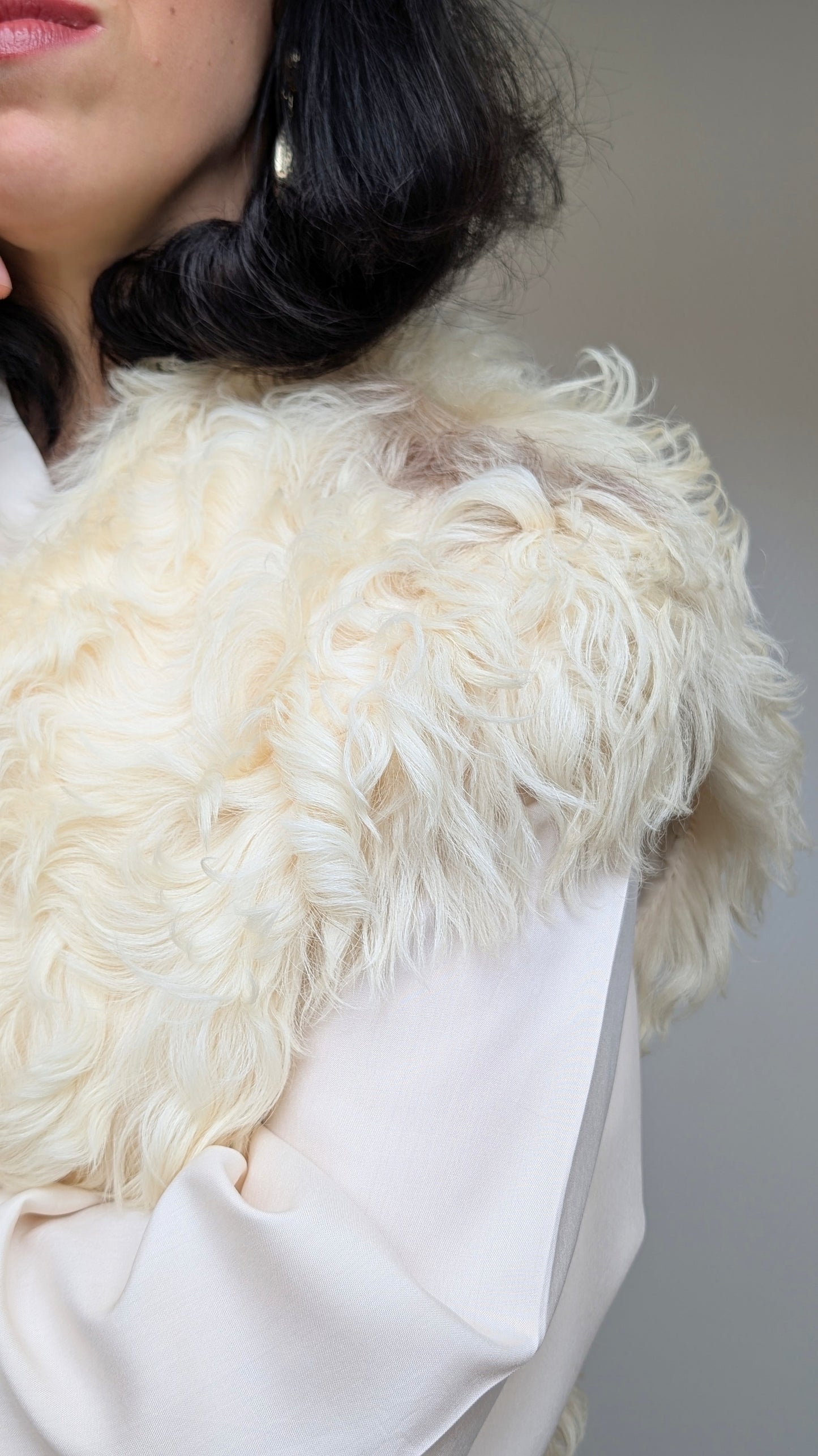 Veste sans manches mouton frisé 70s T40-42