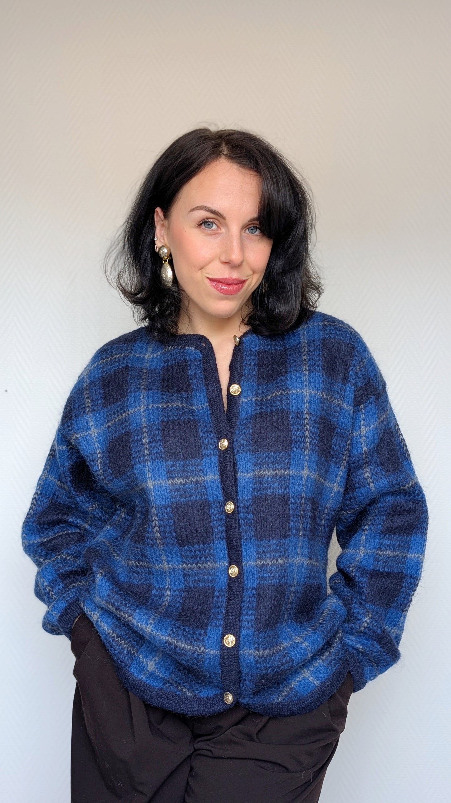 Cardigan laine et mohair 80s T40/42/44