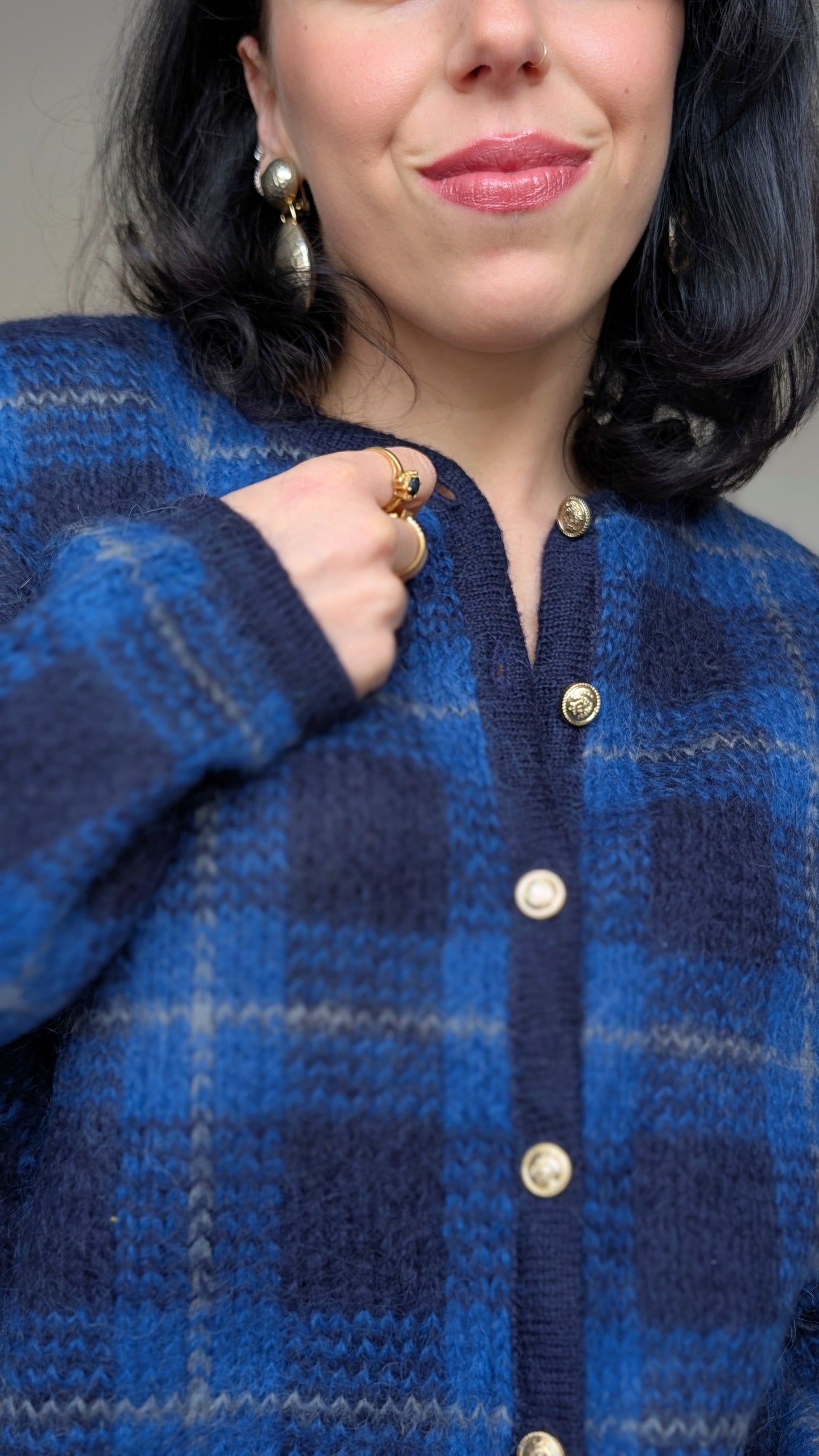 Cardigan laine et mohair 80s T40/42/44