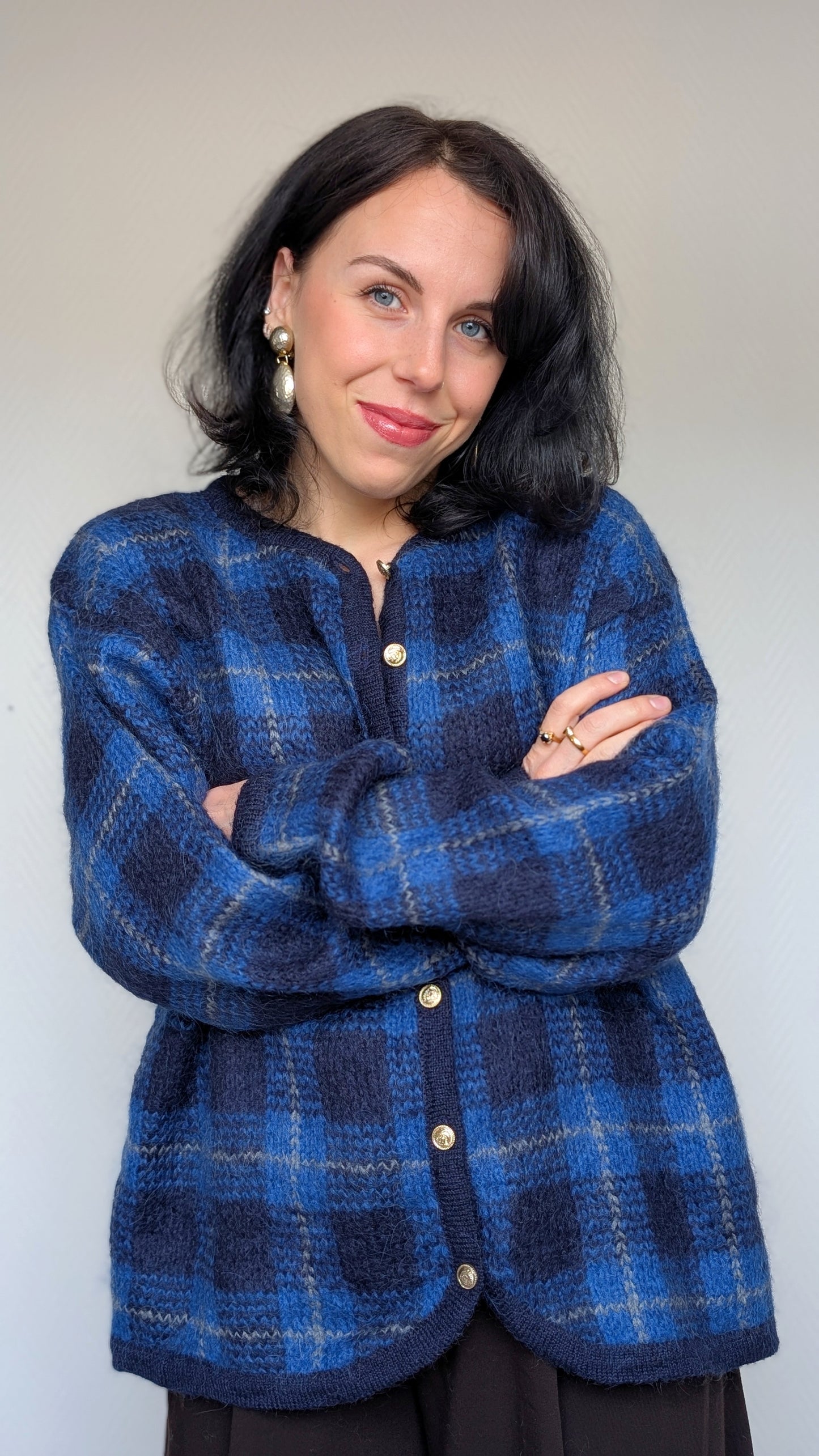 Cardigan laine et mohair 80s T40/42/44