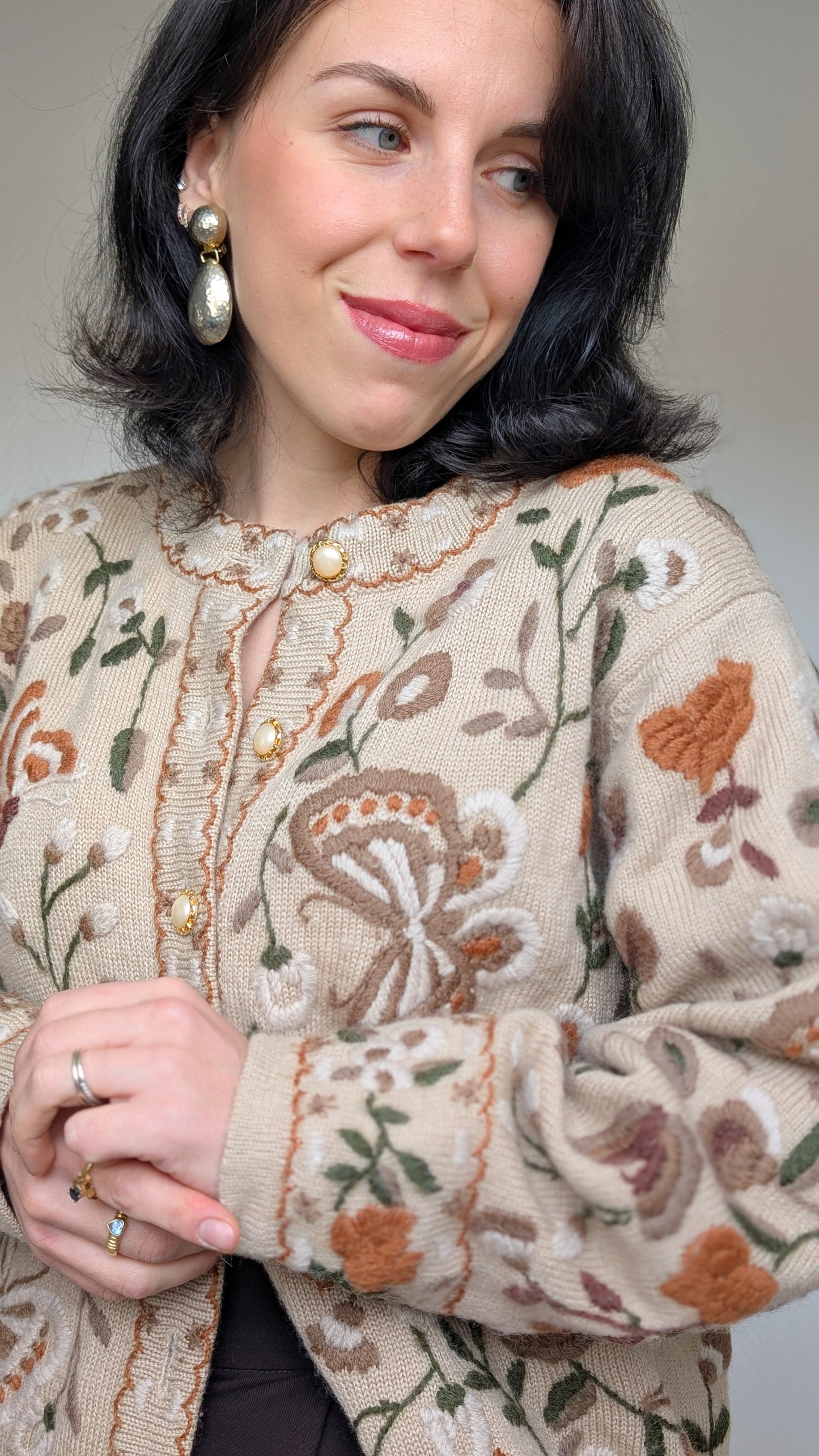 Cardigan 80s pure laine T 40-42