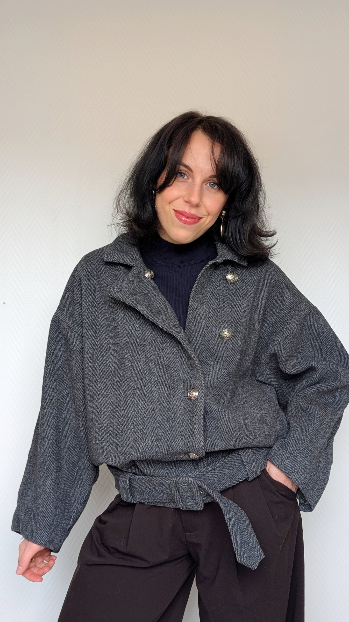 Veste bombers laine 80s du 38 au 42