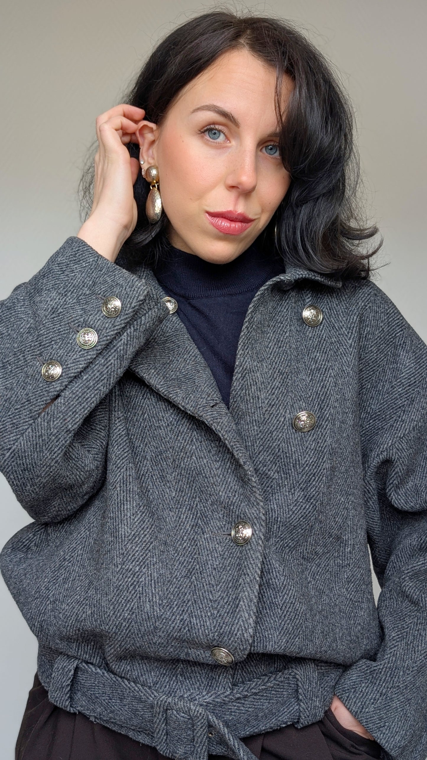 Veste bombers laine 80s du 38 au 42