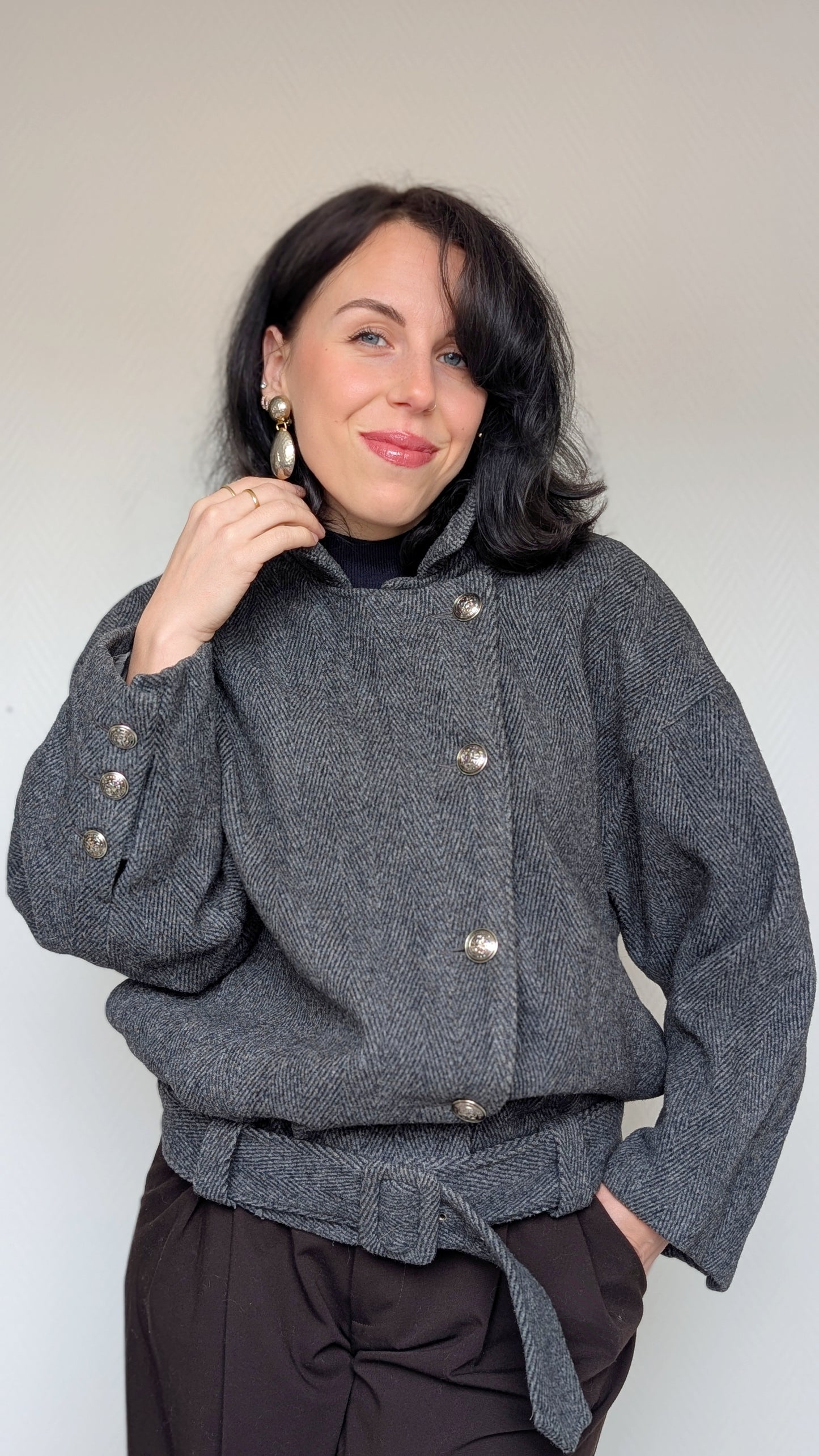 Veste bombers laine 80s du 38 au 42