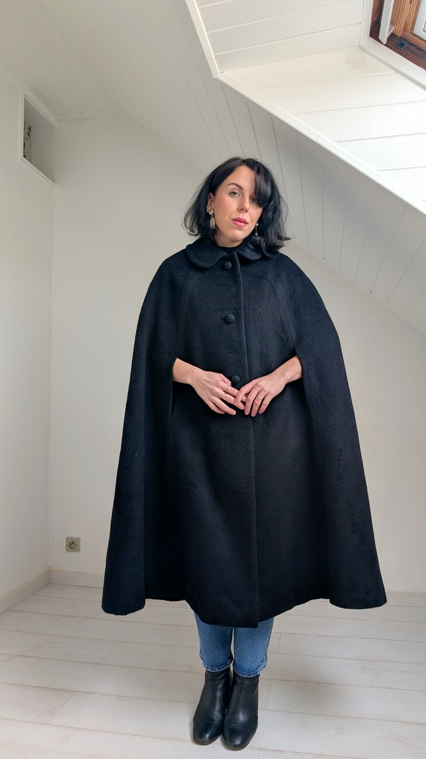 Cape 1960 laine et mohair taille unique