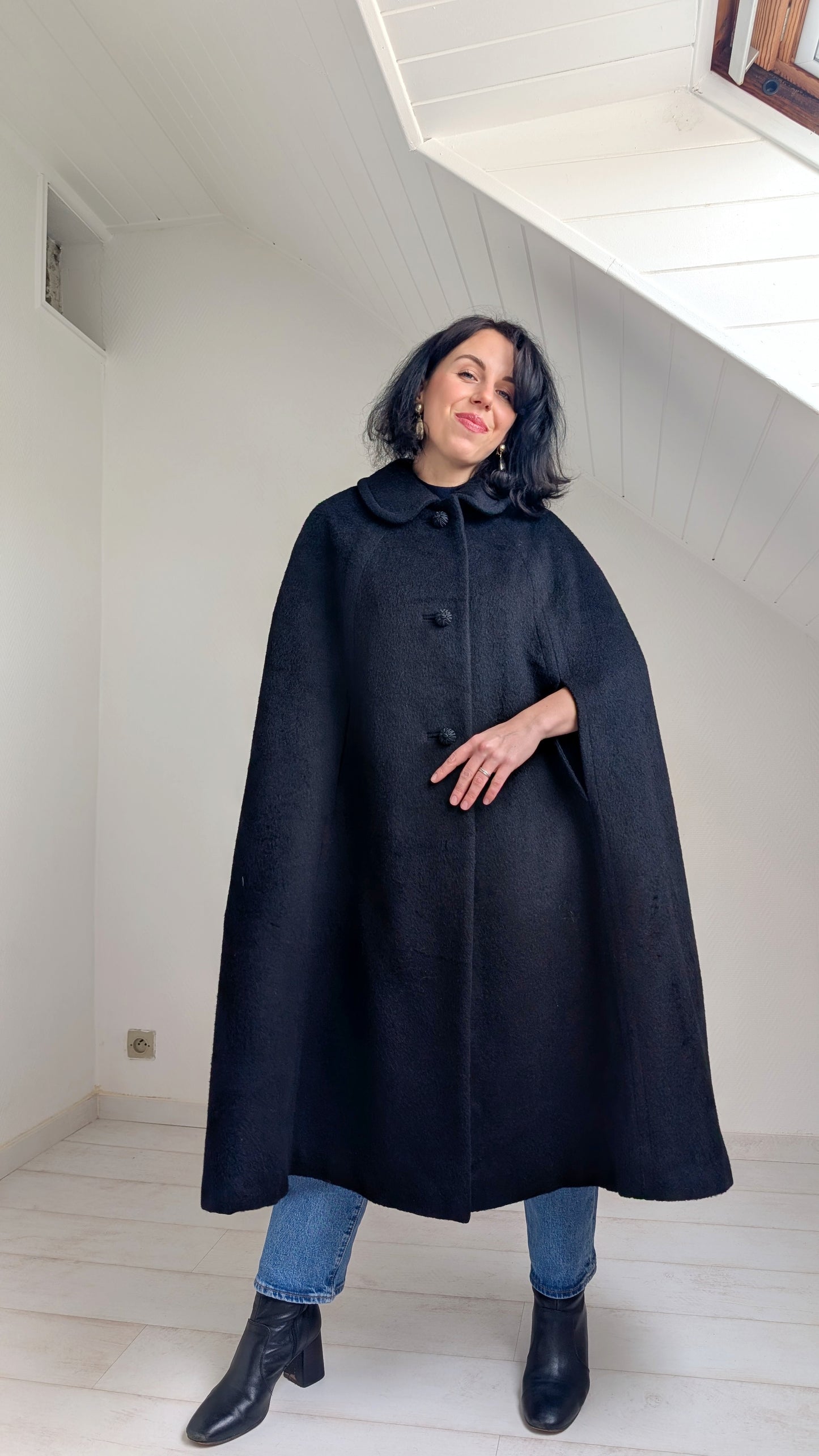 Cape 1960 laine et mohair taille unique