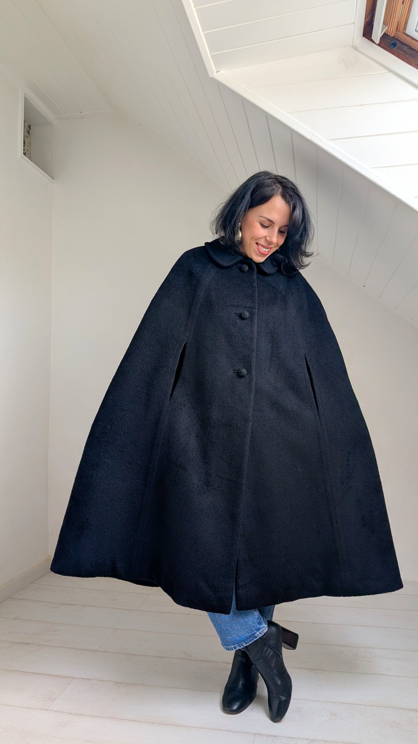 Cape 1960 laine et mohair taille unique