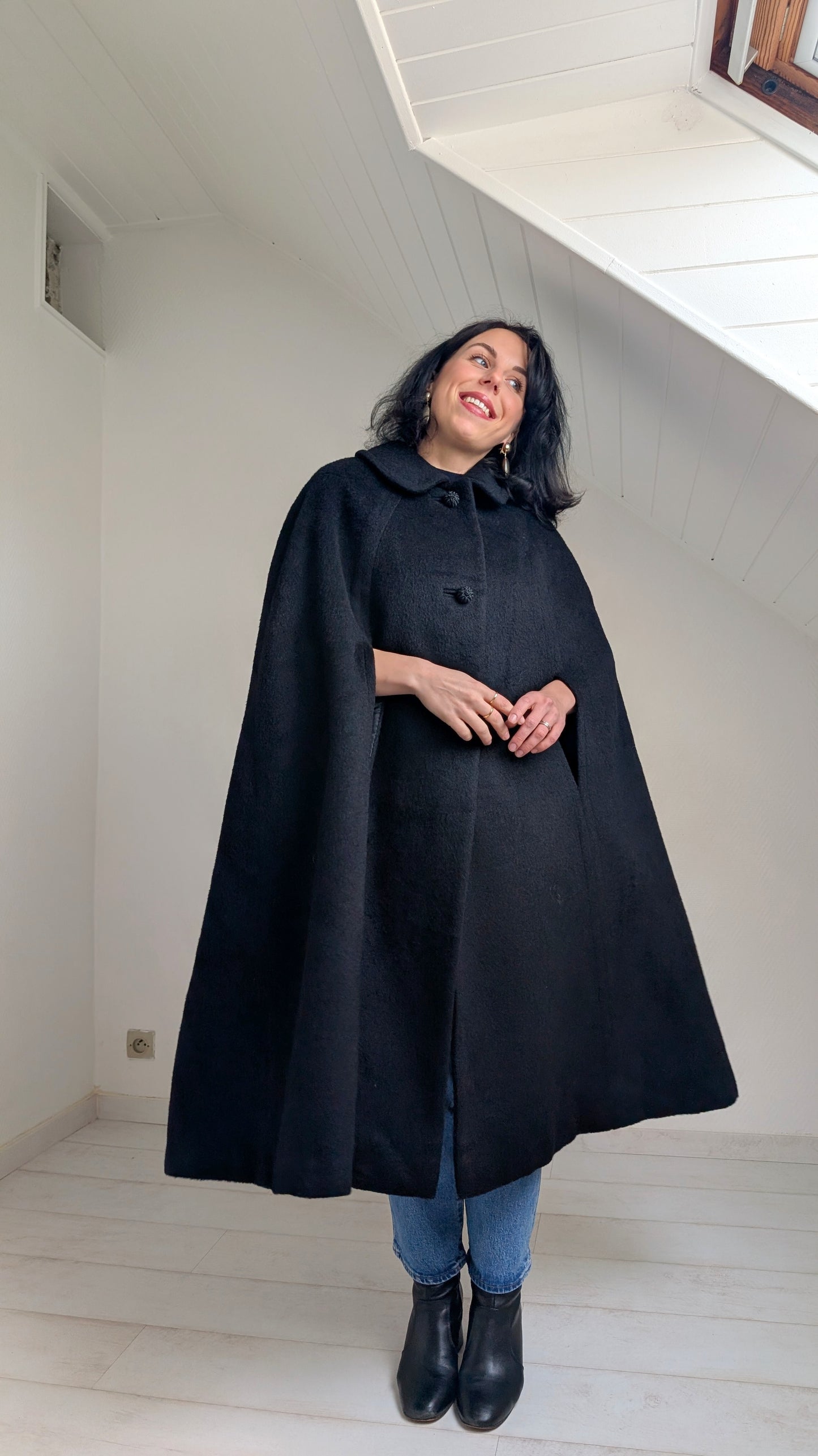 Cape 1960 laine et mohair taille unique