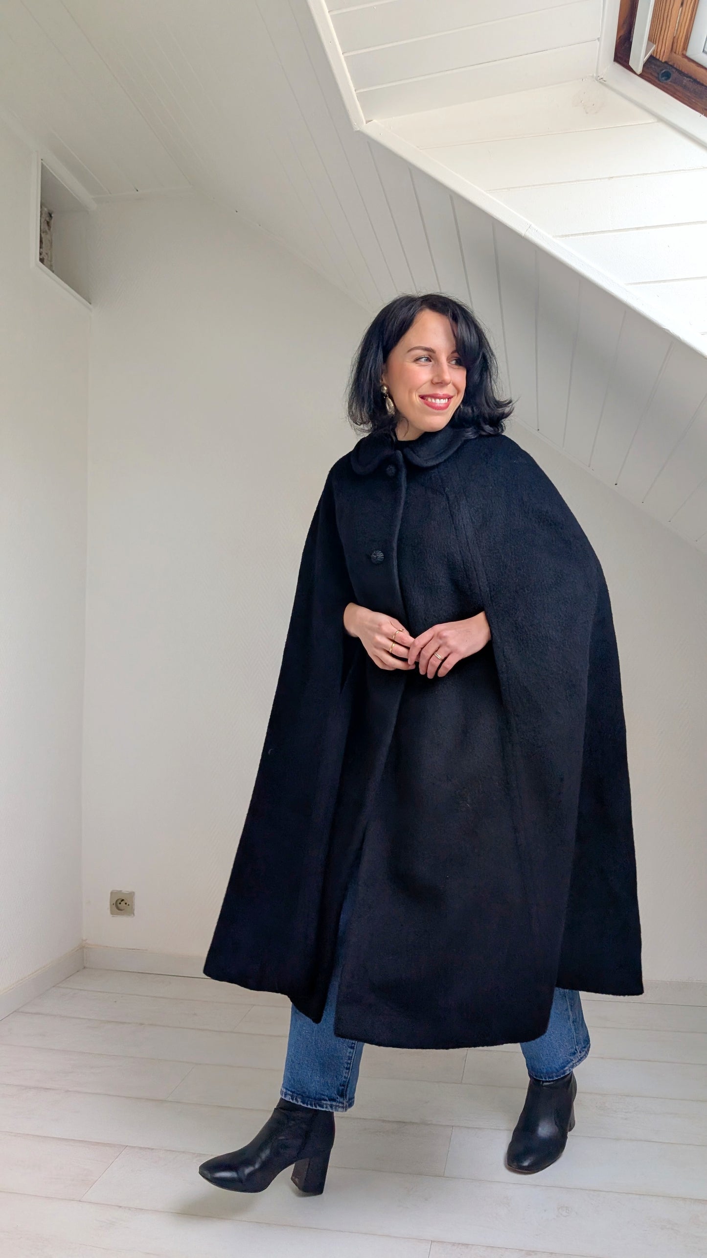 Cape 1960 laine et mohair taille unique