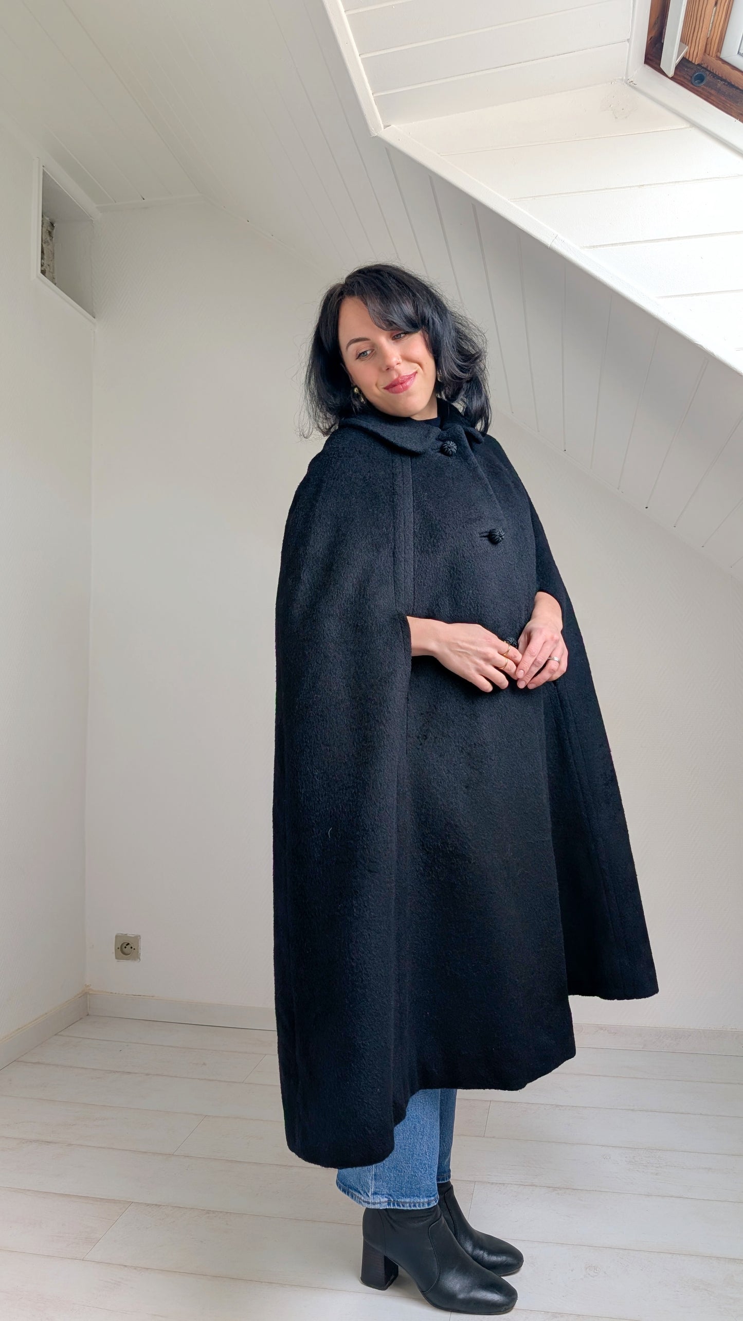 Cape 1960 laine et mohair taille unique